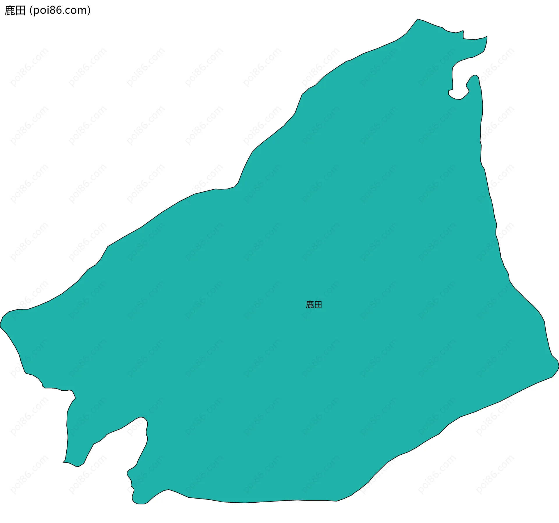 鹿田边界地图