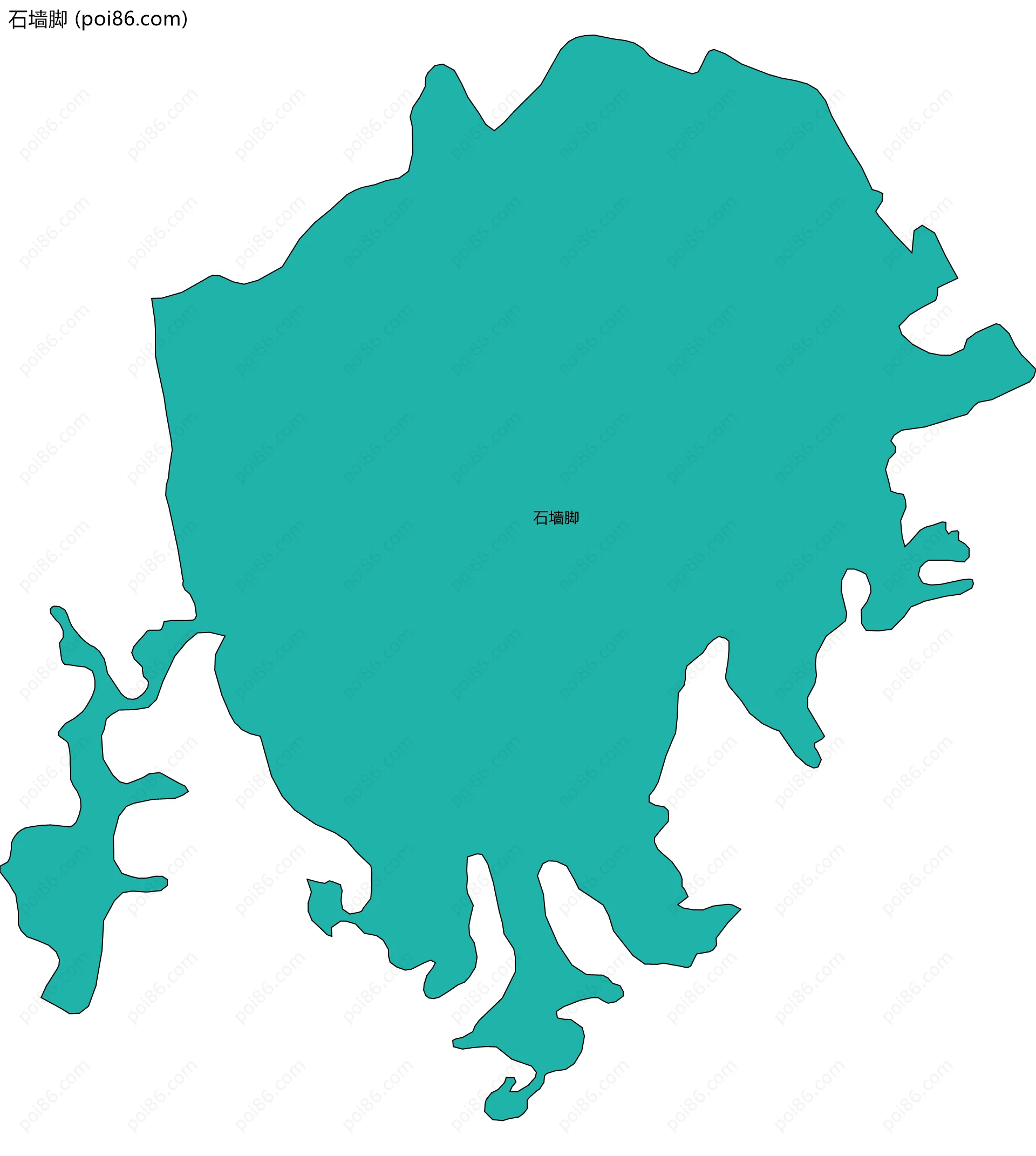 石墙脚边界地图