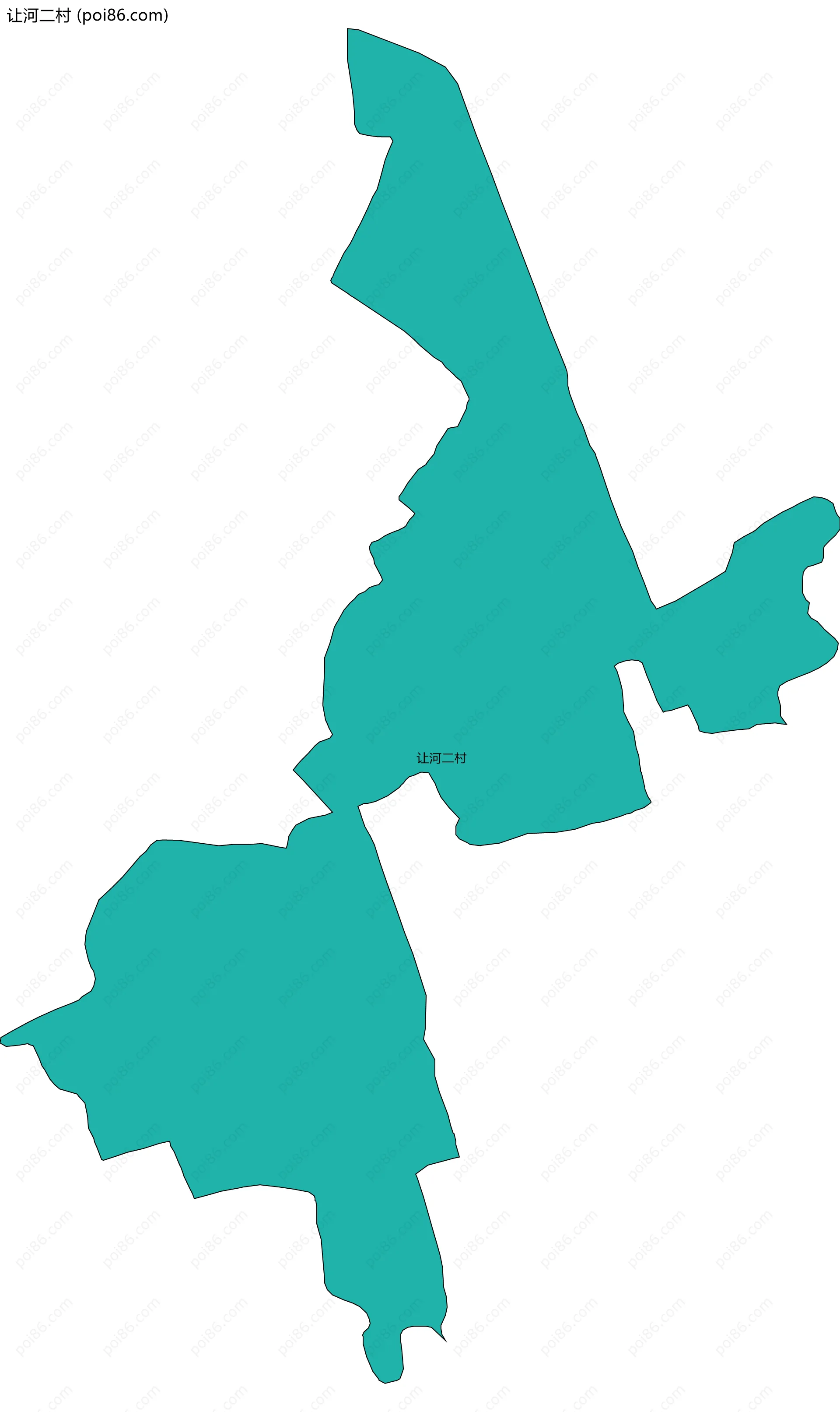 让河二村边界地图