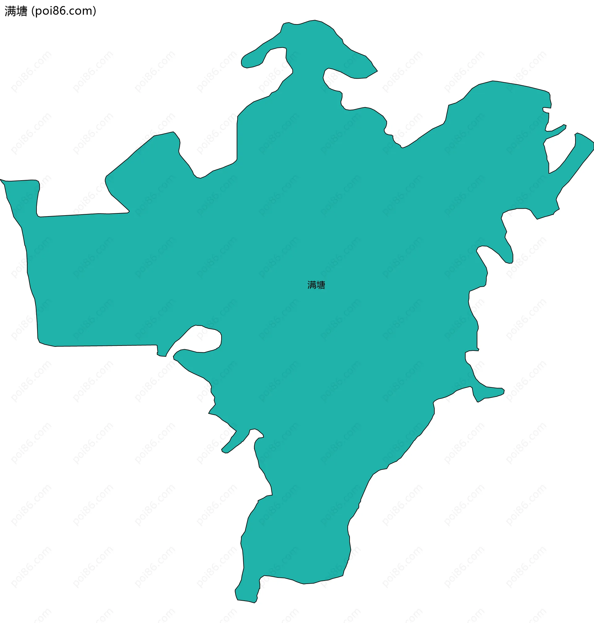 满塘边界地图