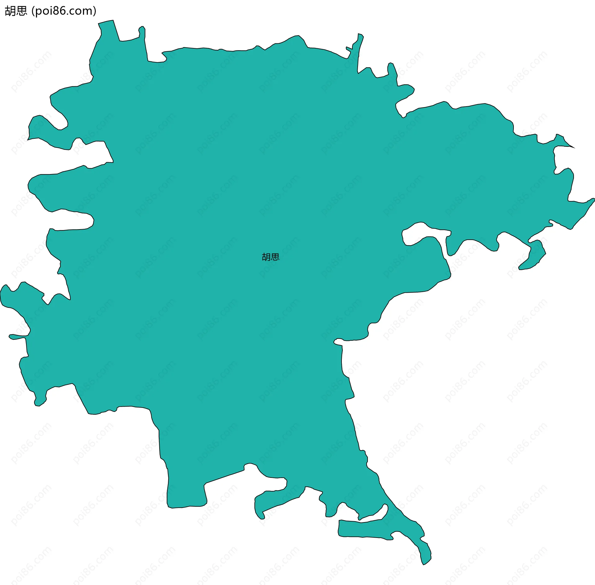 胡思边界地图