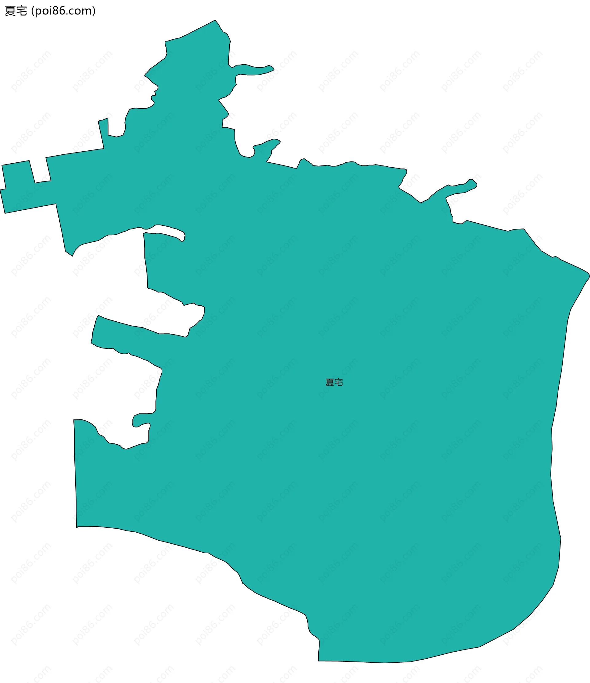 夏宅边界地图