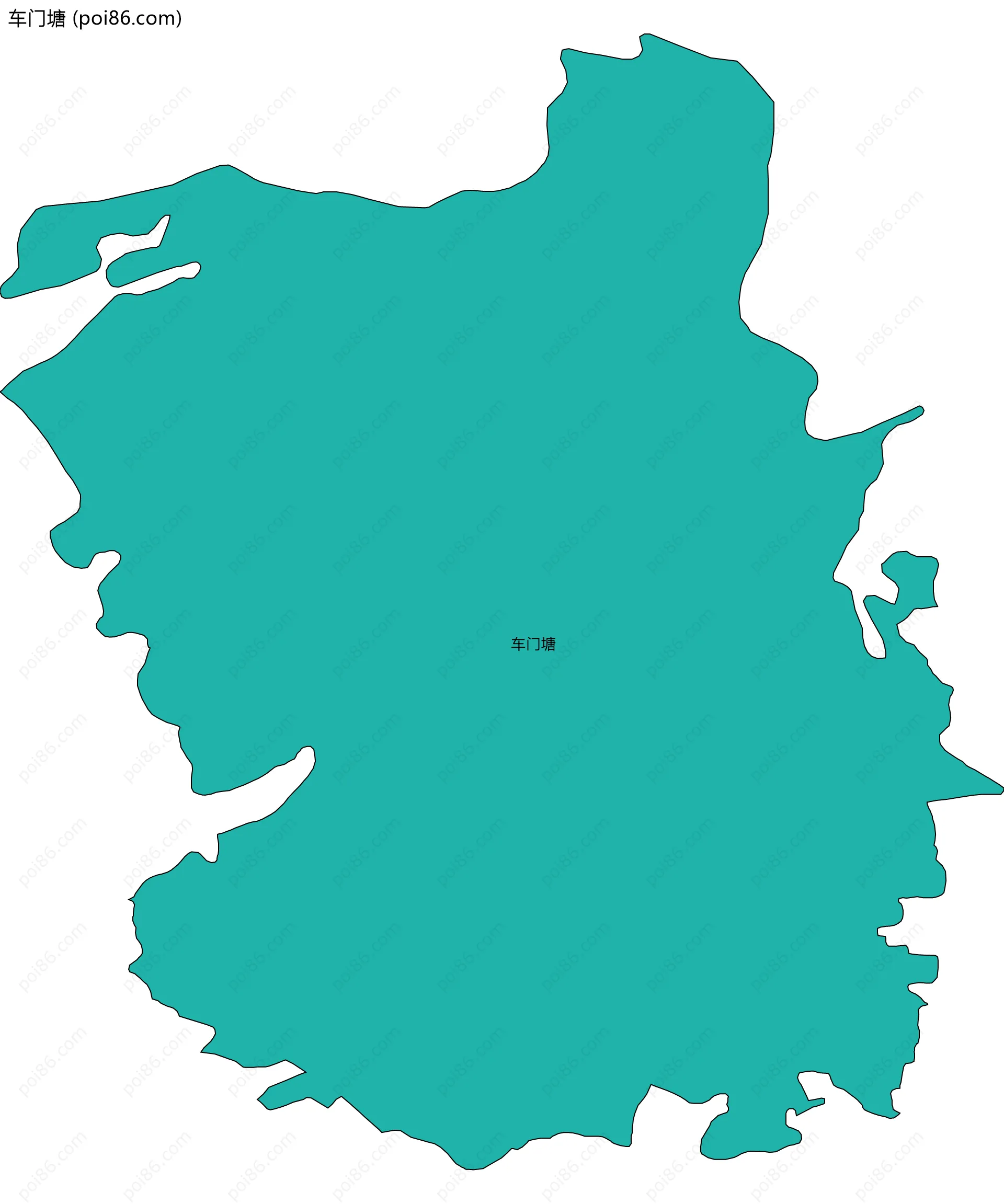 车门塘边界地图