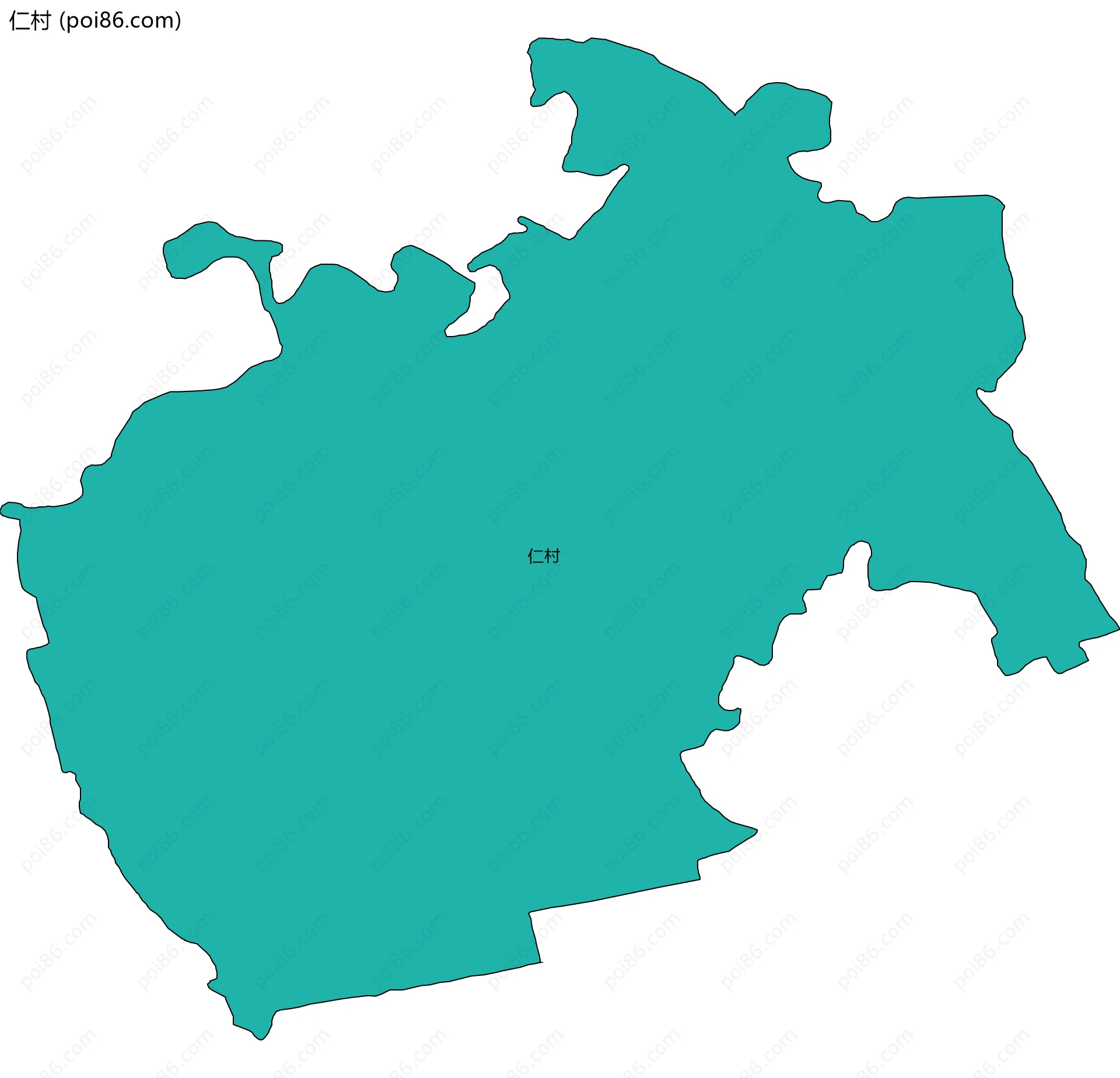 仁村边界地图