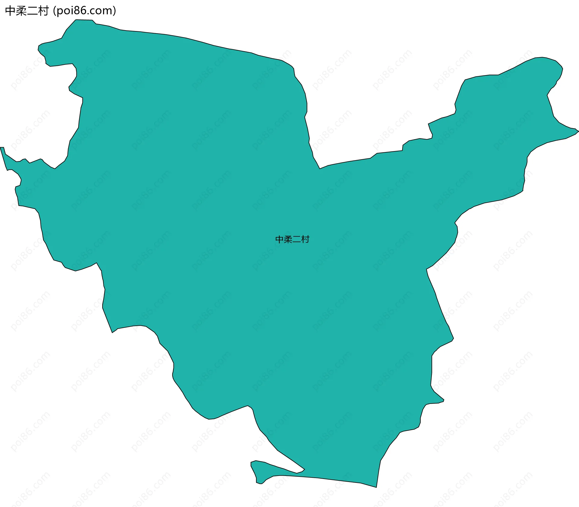 中柔二村边界地图