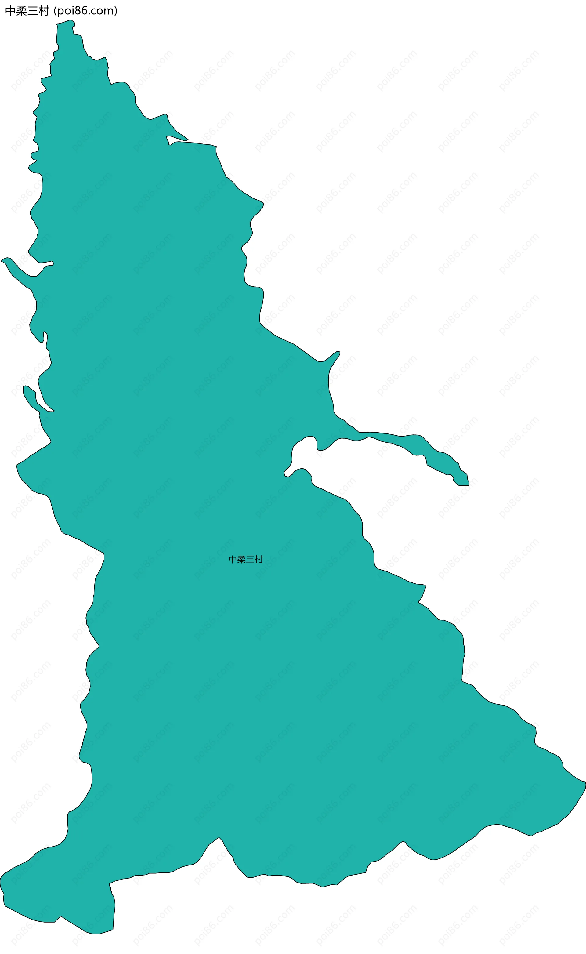 中柔三村边界地图