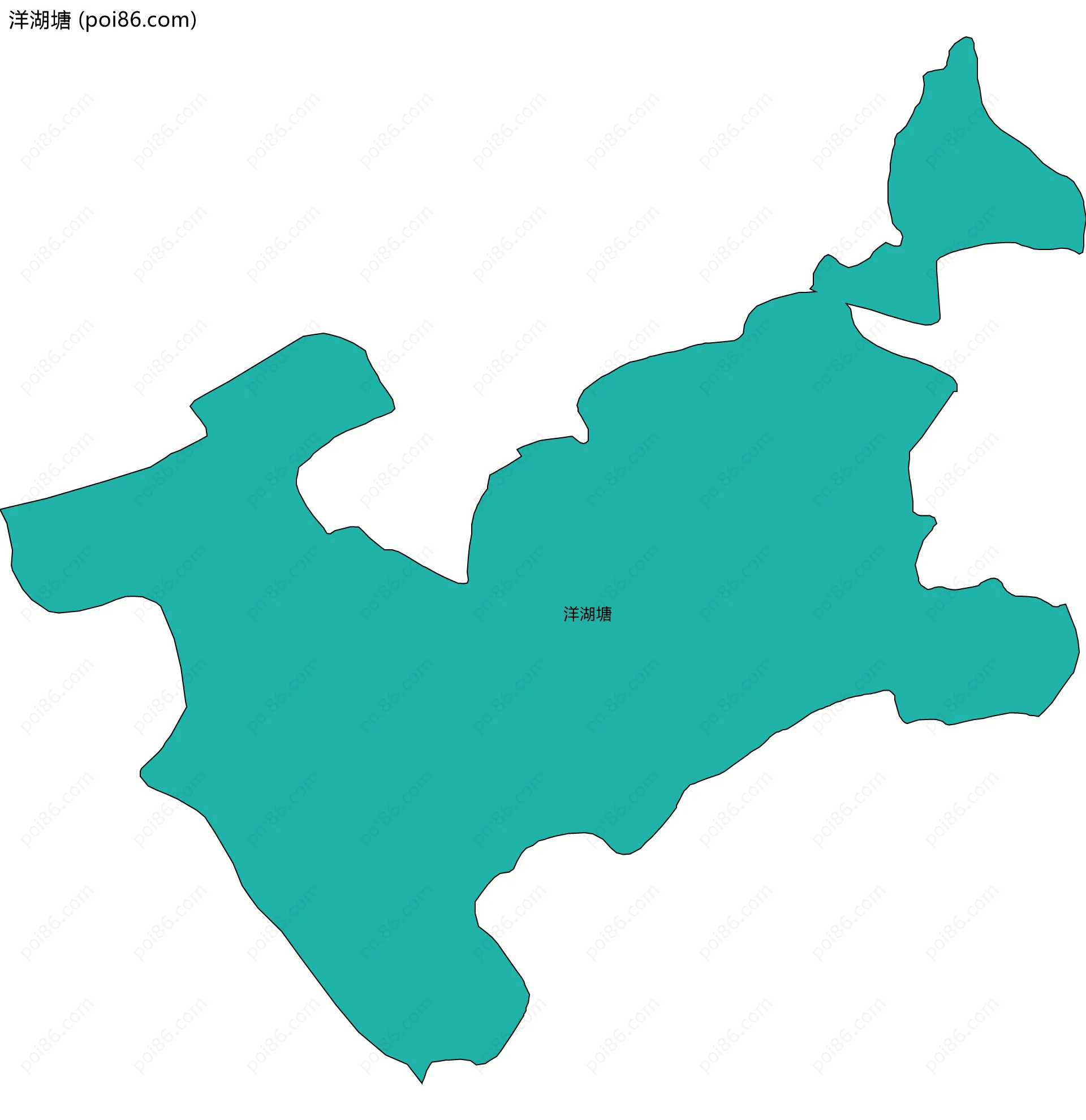 洋湖塘边界地图