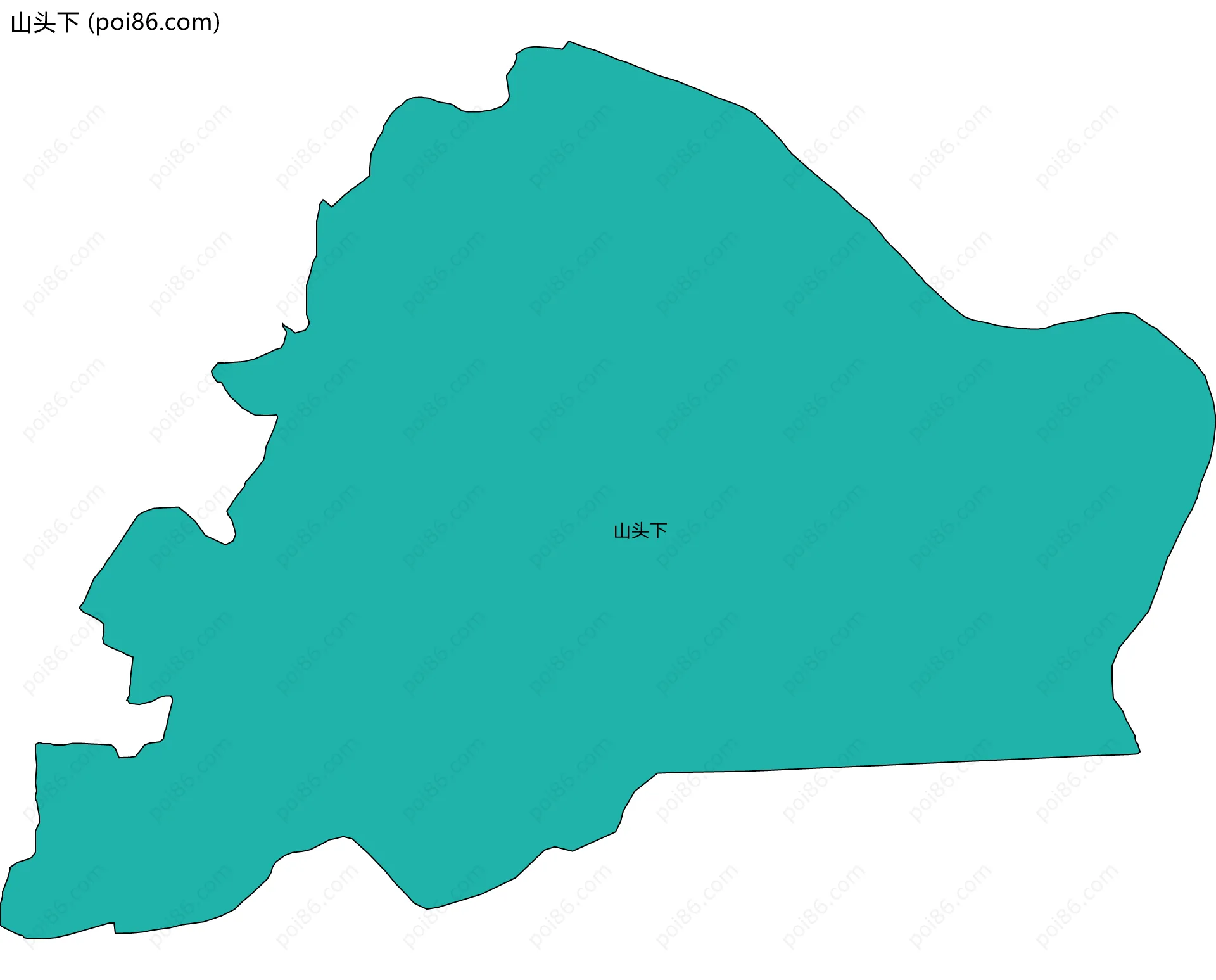 山头下边界地图