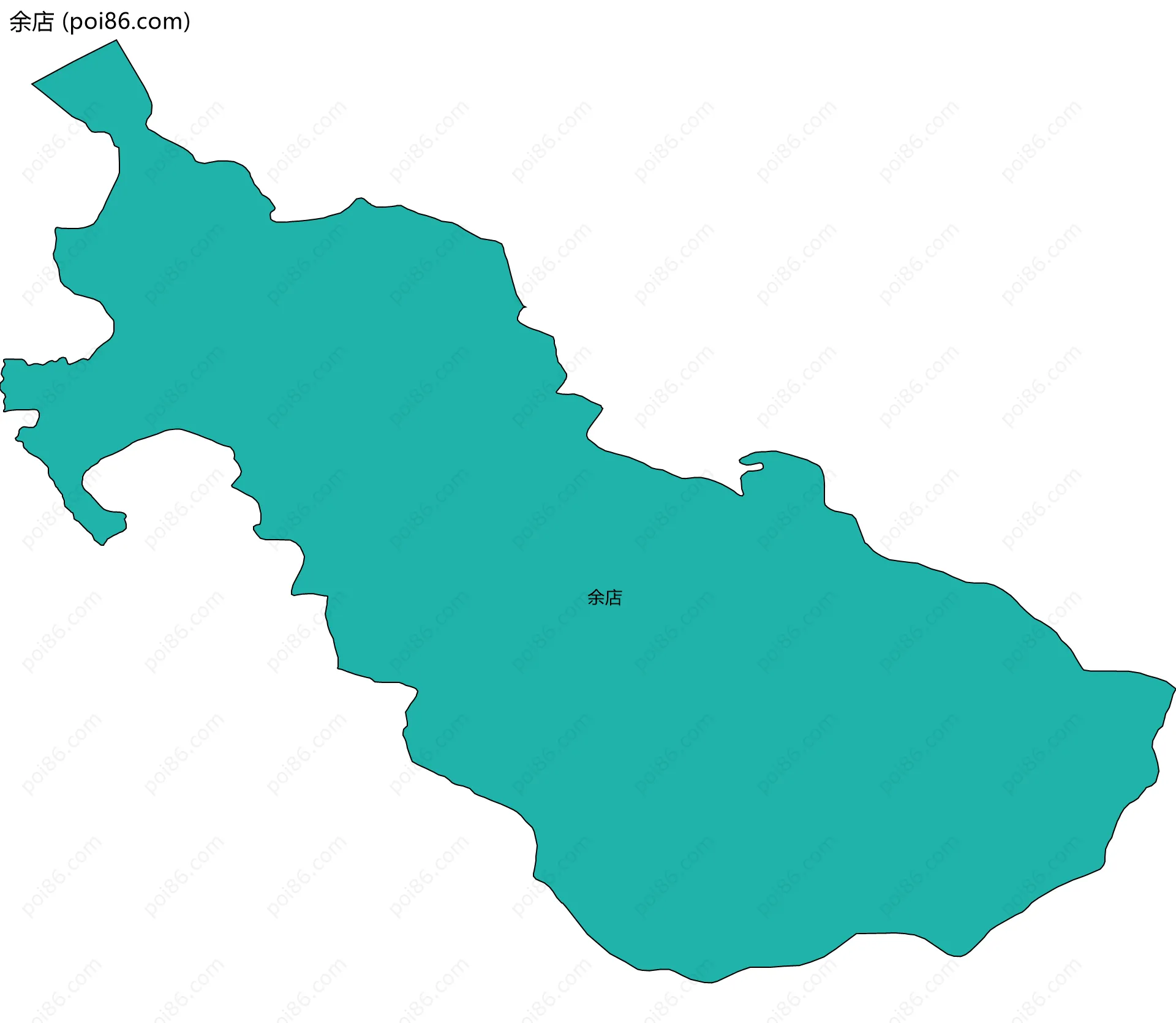 余店边界地图