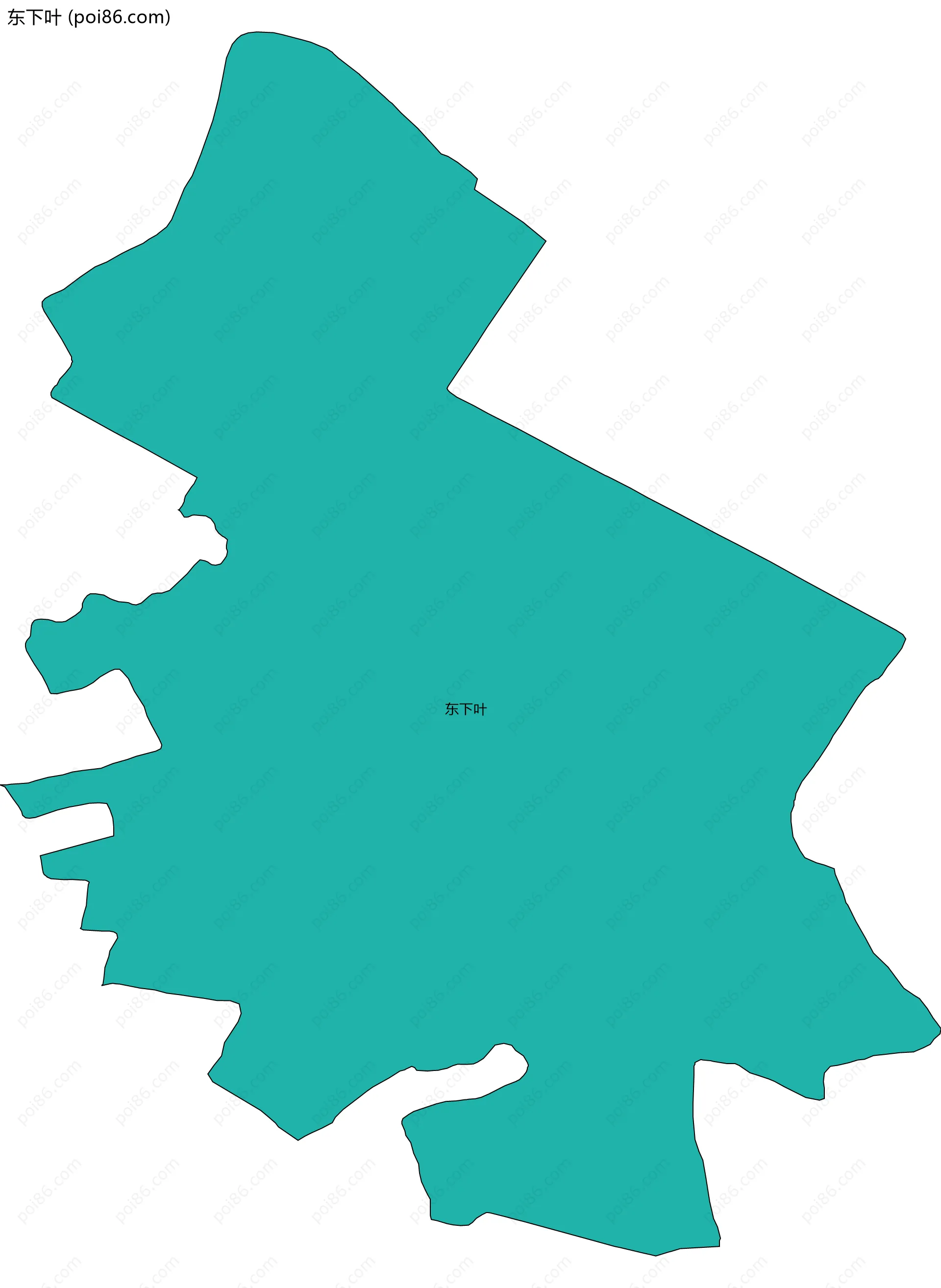 东下叶边界地图