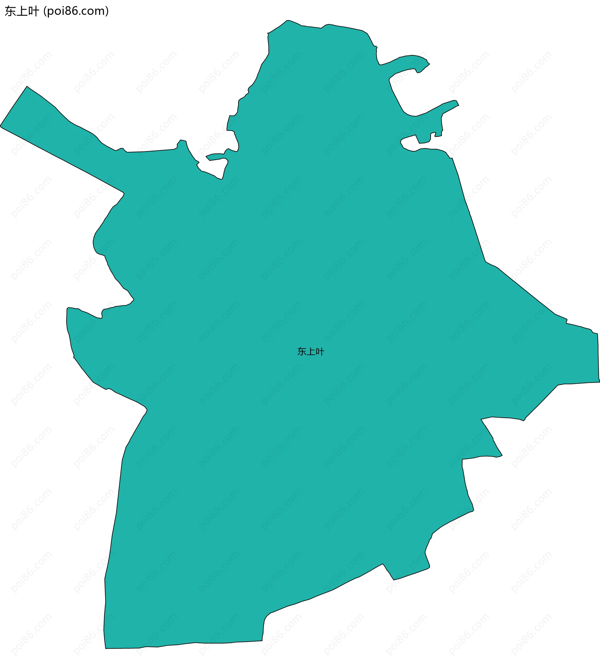 东上叶边界地图