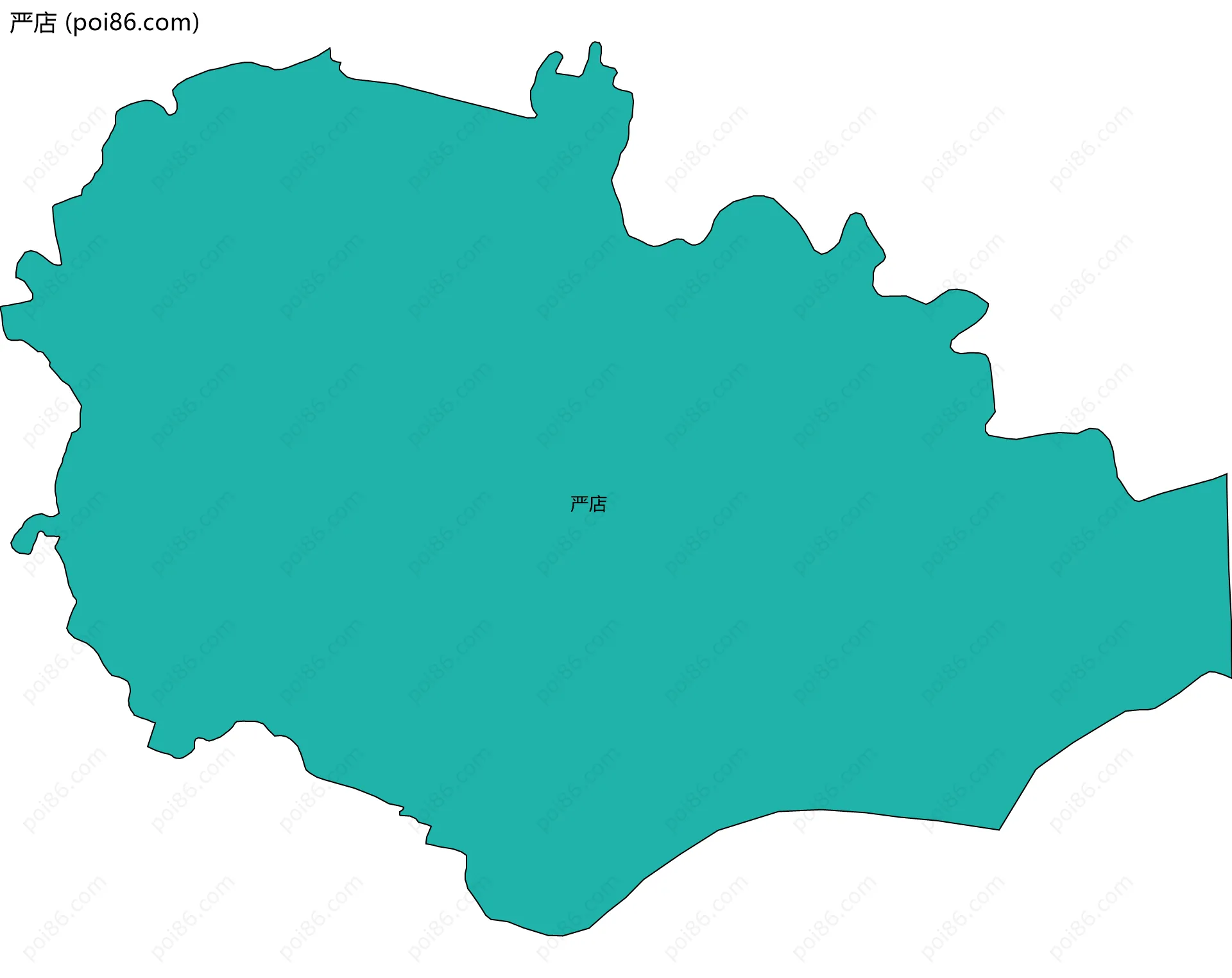 严店边界地图