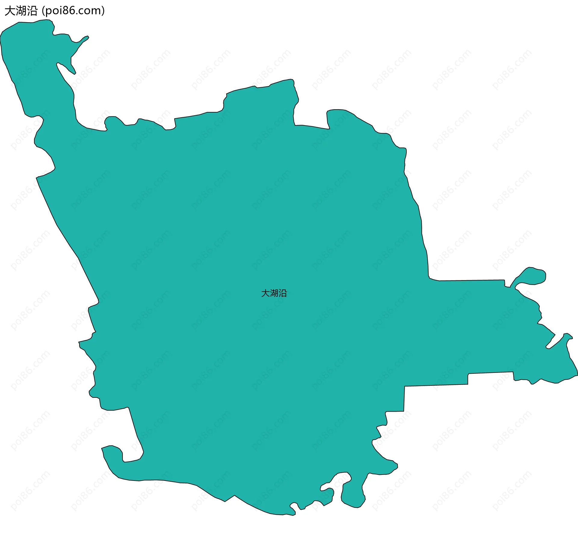 大湖沿边界地图