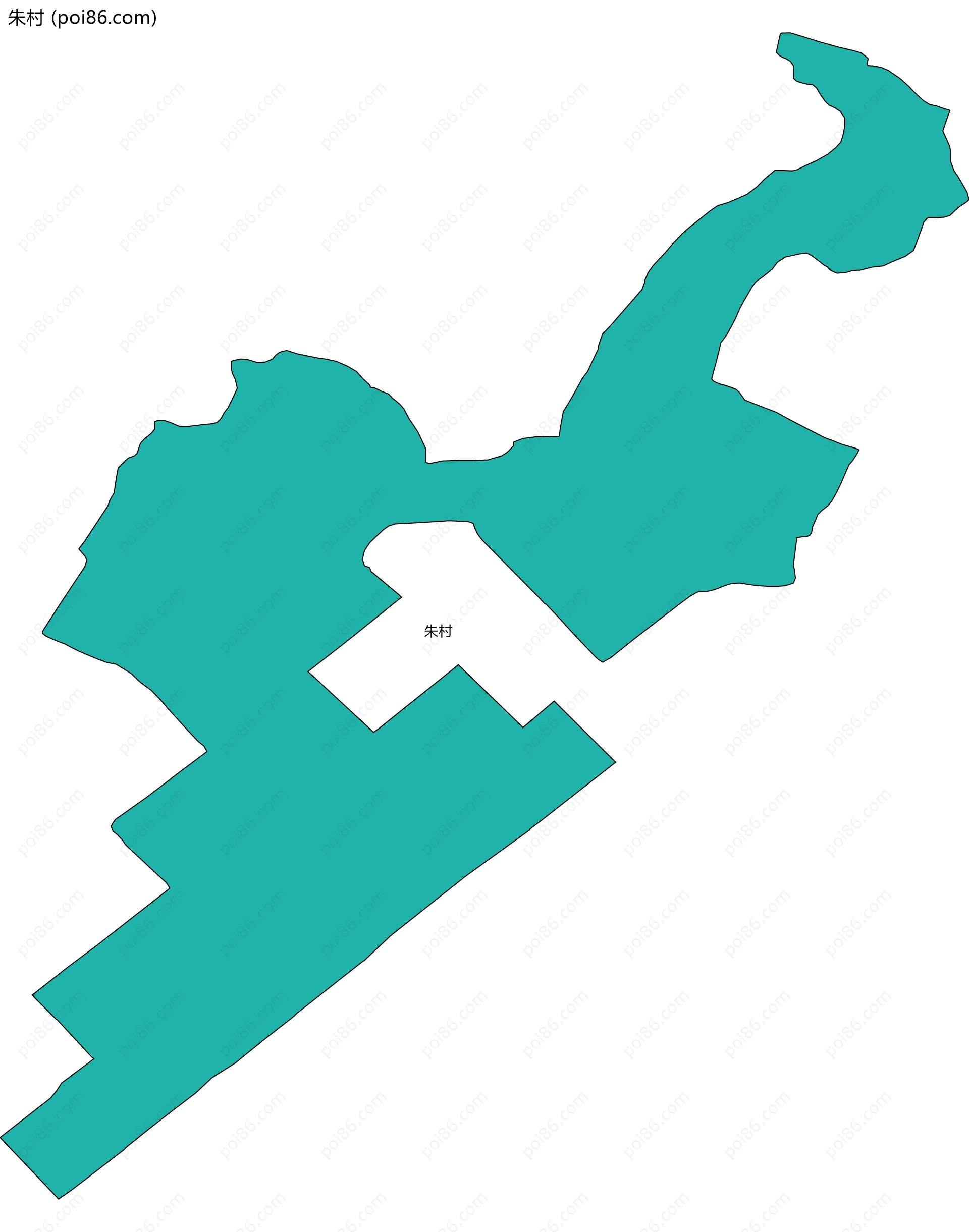 朱村边界地图