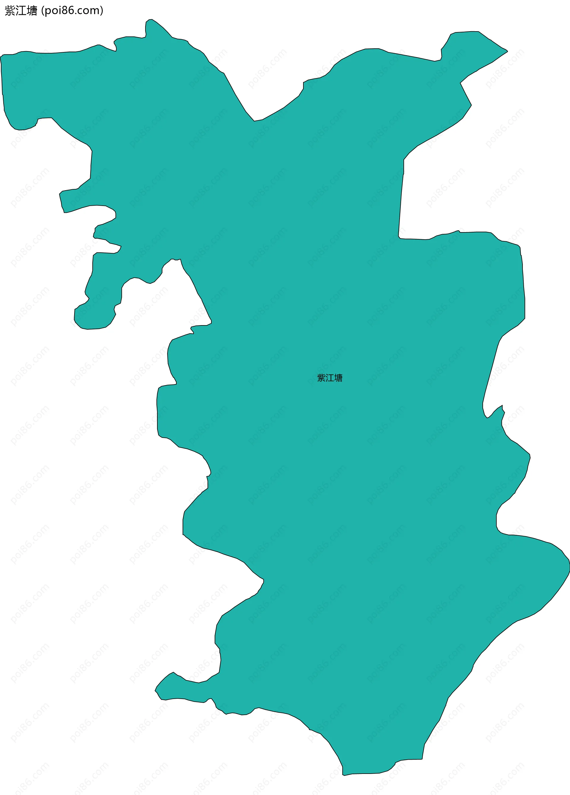 紫江塘边界地图