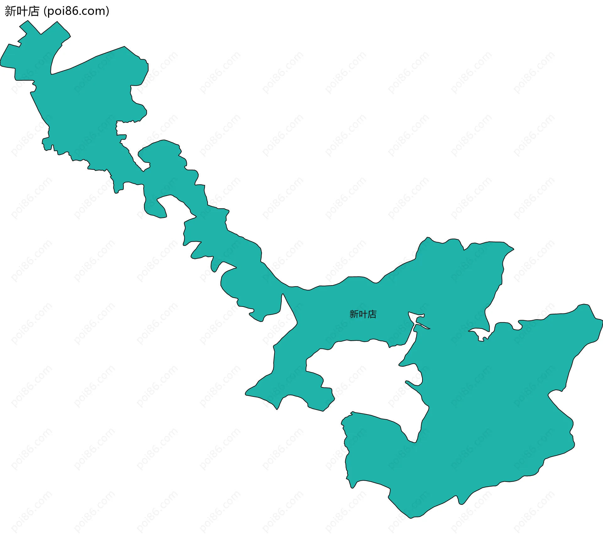 新叶店边界地图