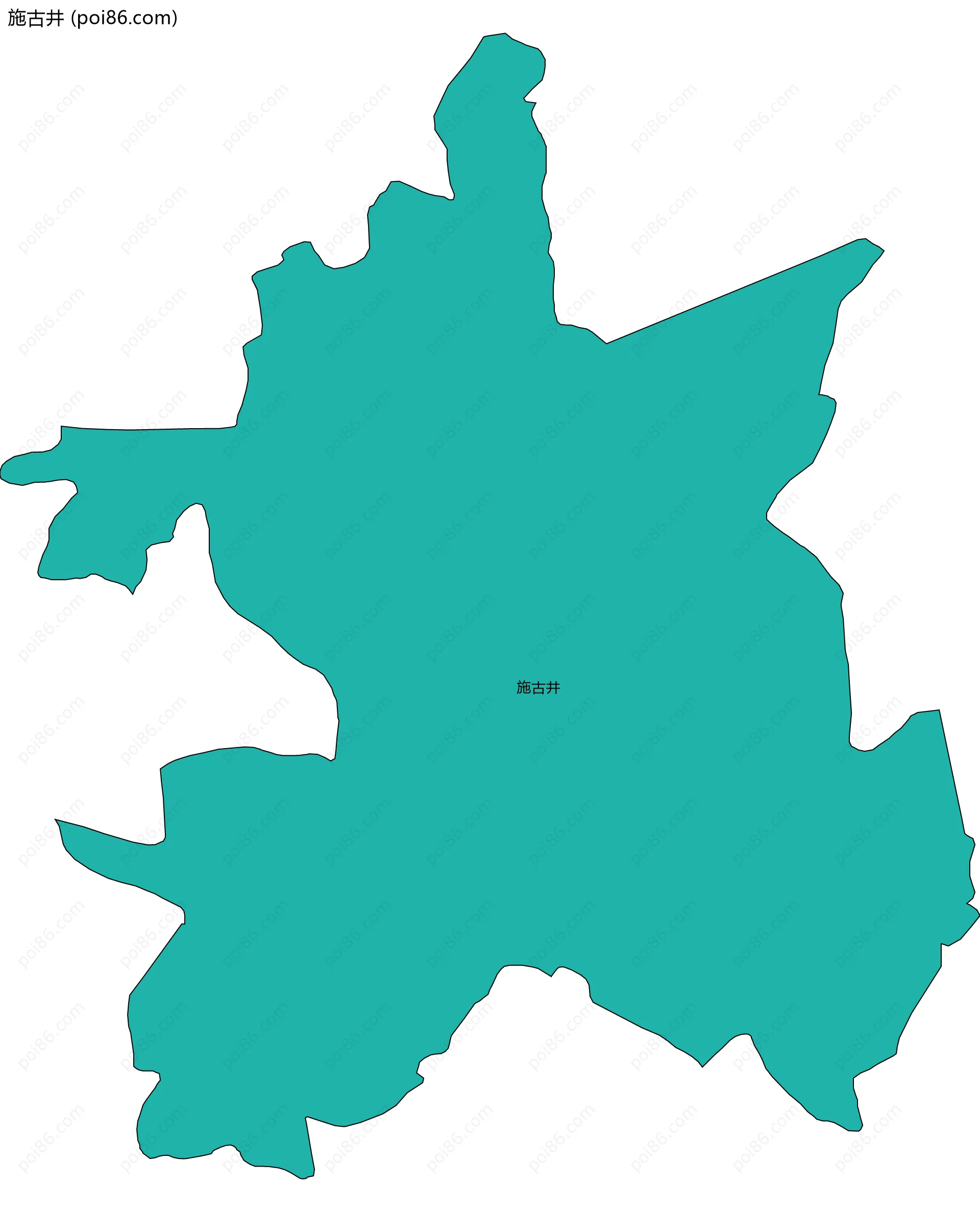 施古井边界地图