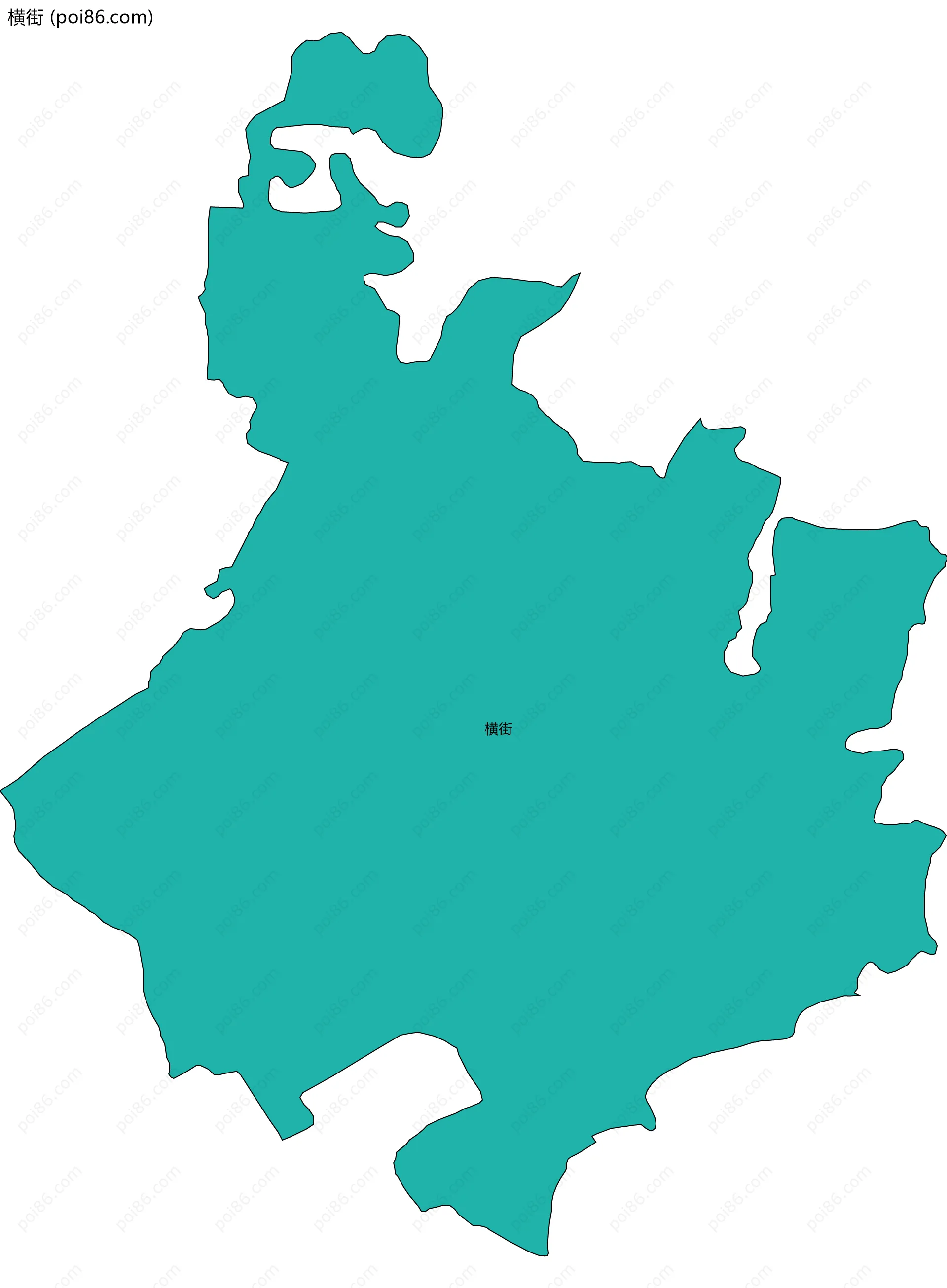 横街边界地图