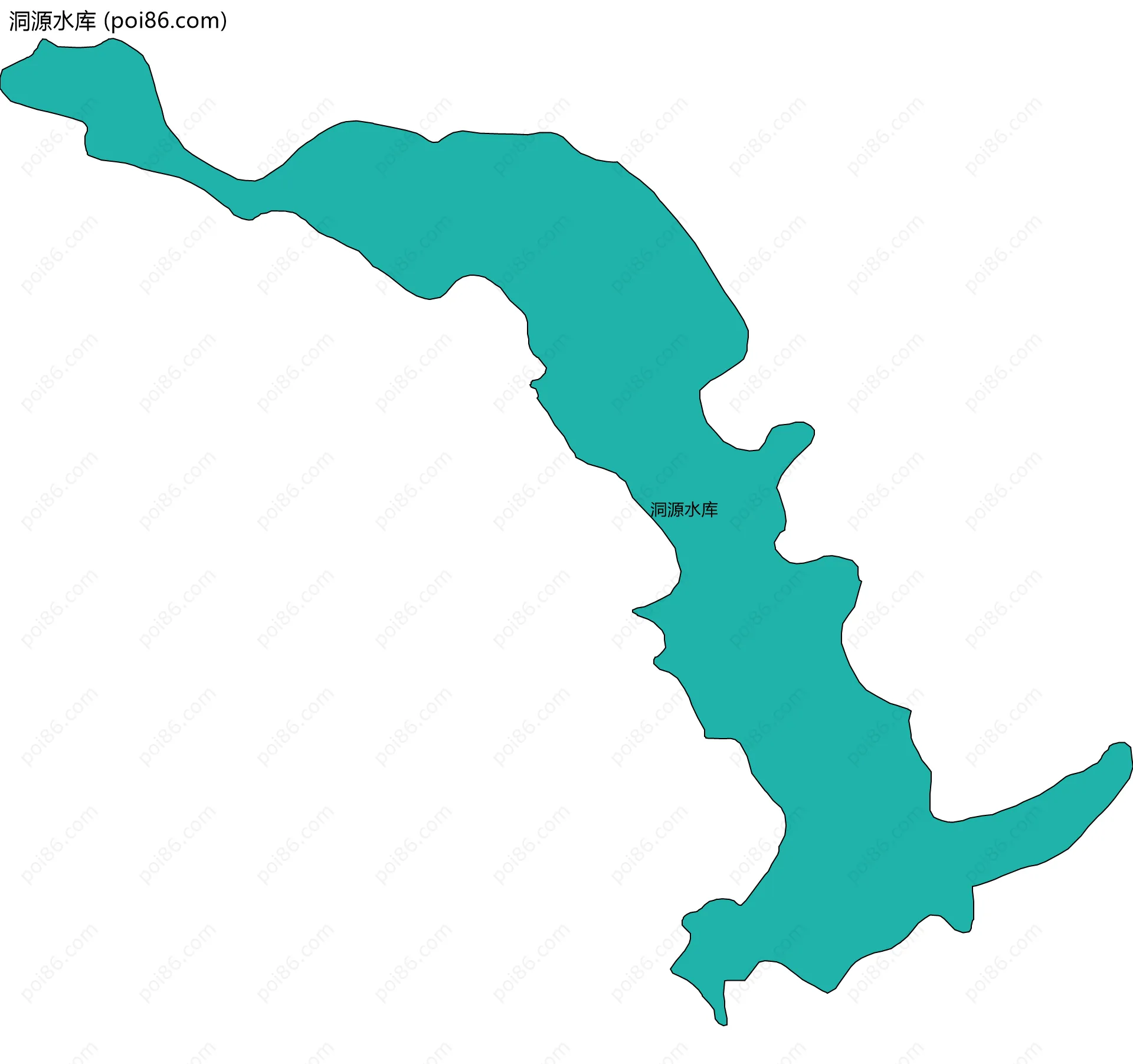 洞源水库边界地图