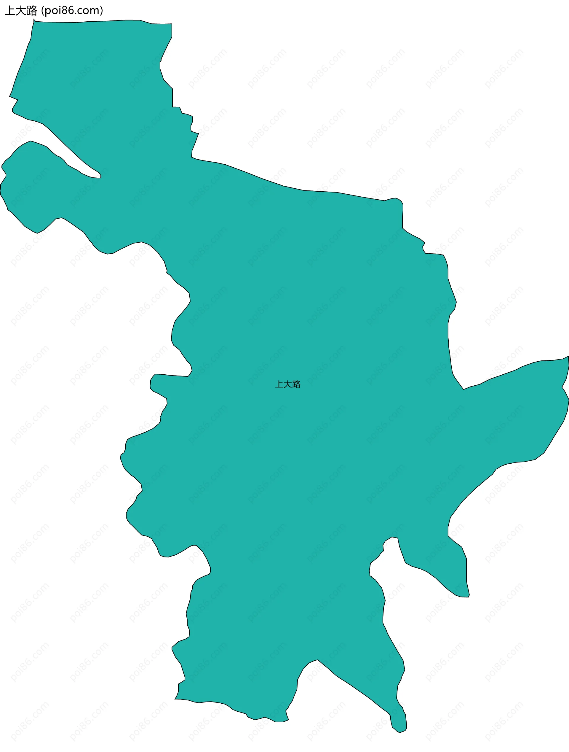 上大路边界地图