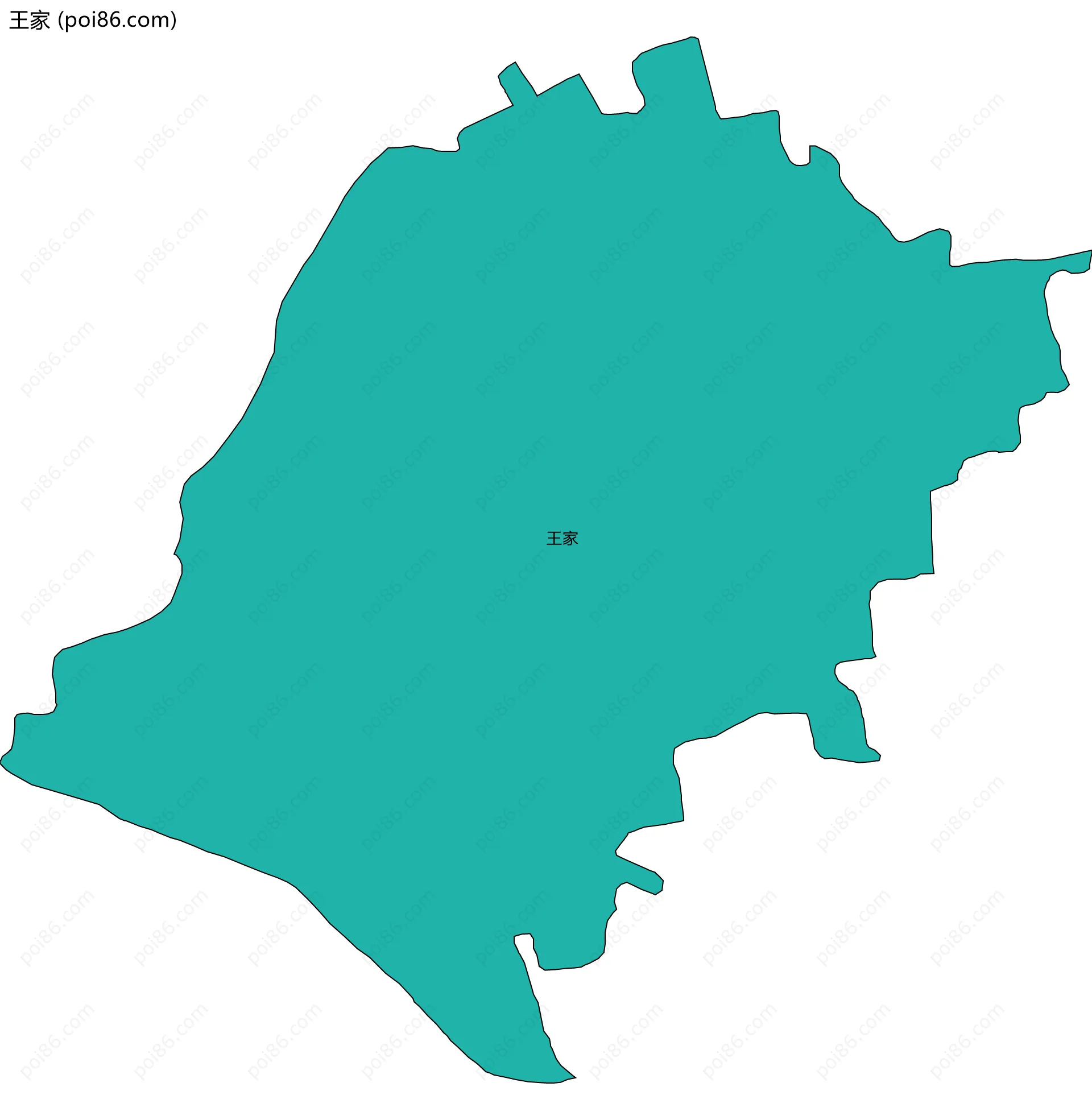 王家边界地图