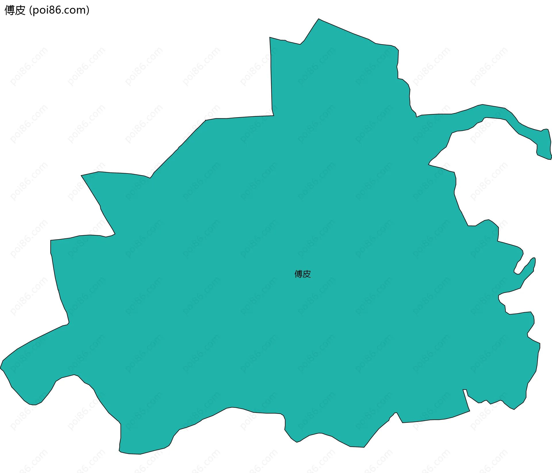 傅皮边界地图