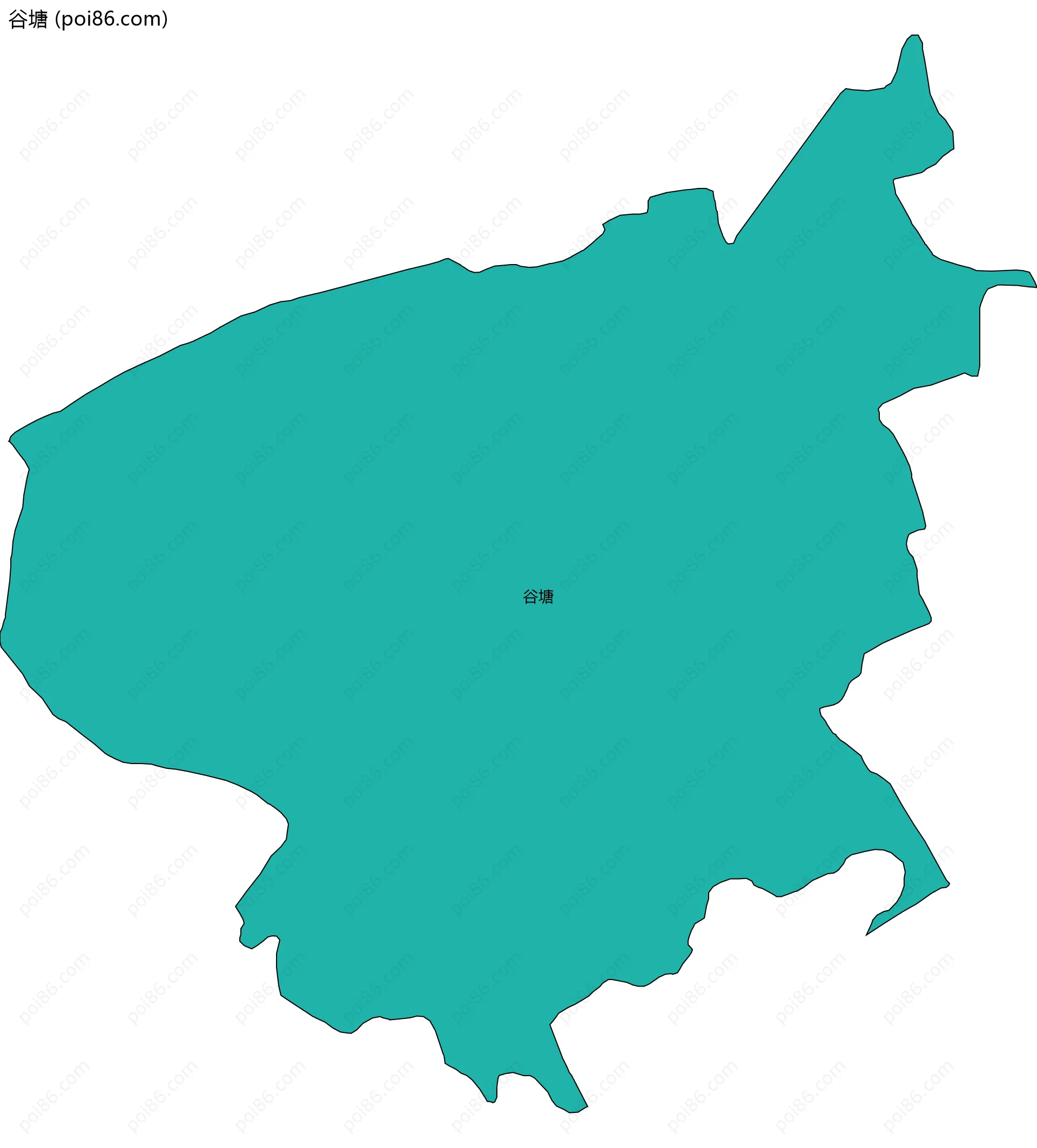 谷塘边界地图