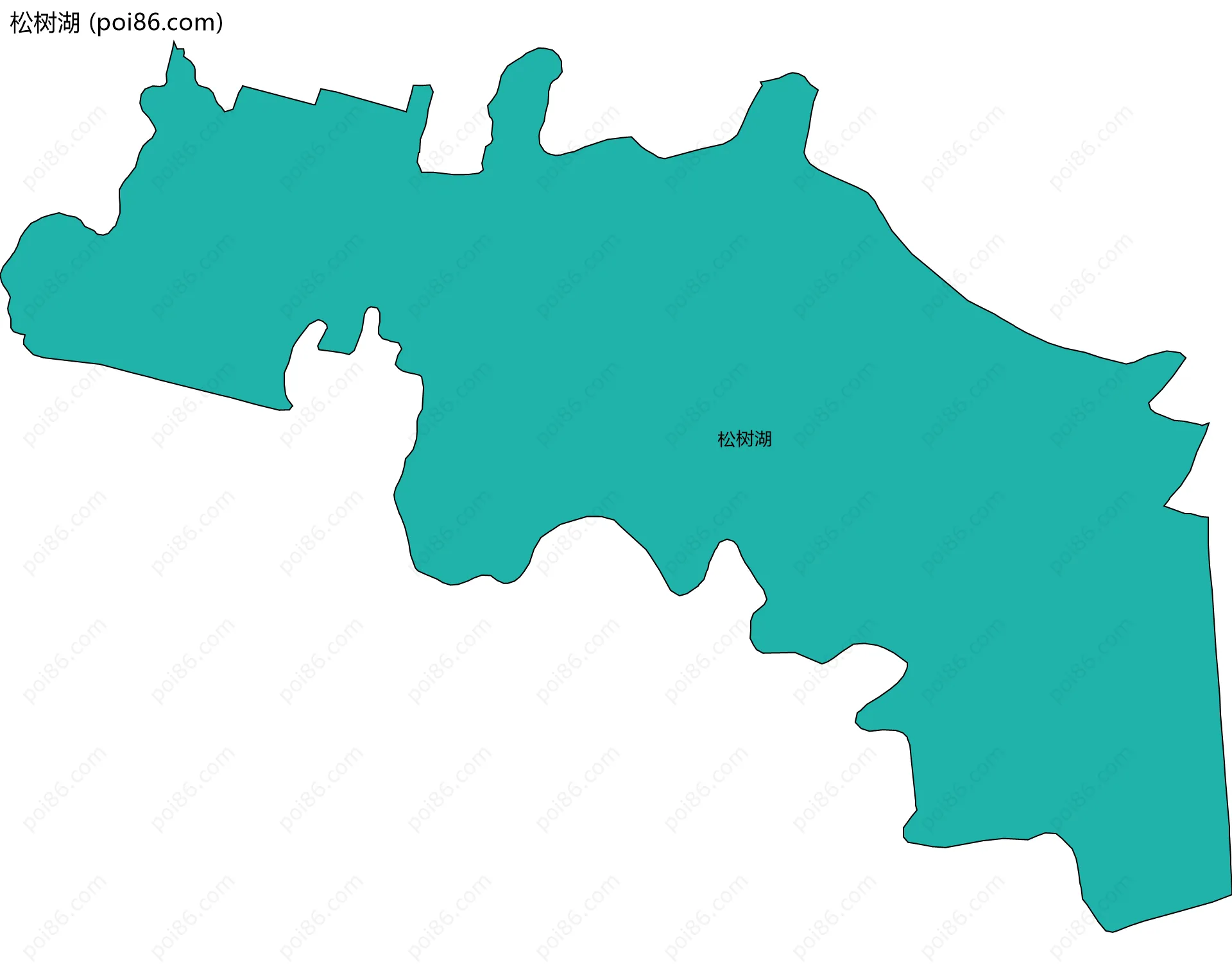 松树湖边界地图