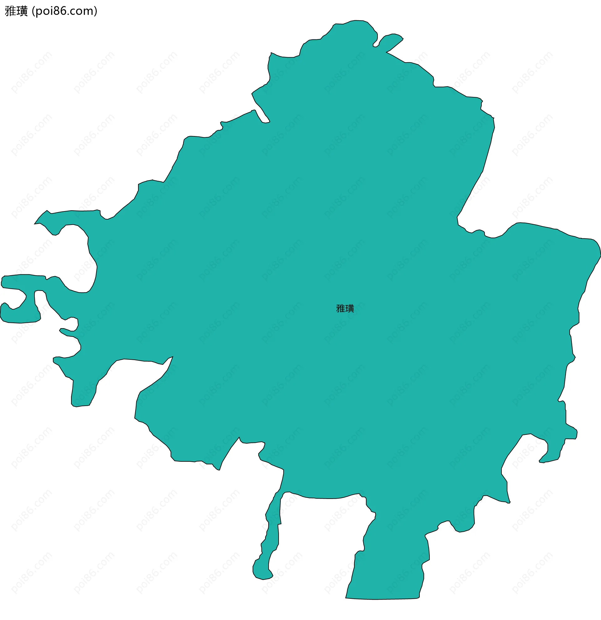 雅璜边界地图
