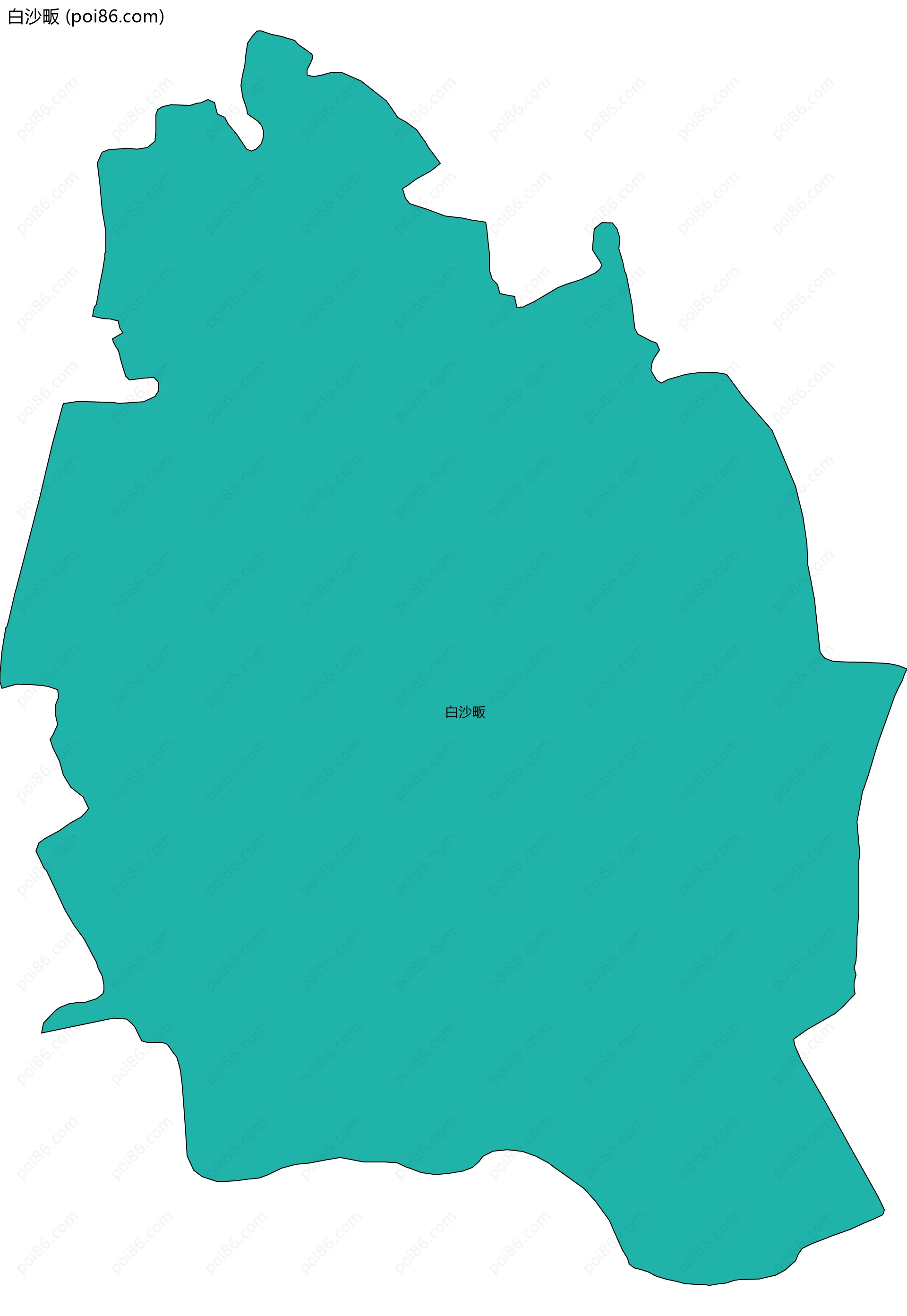 白沙畈边界地图