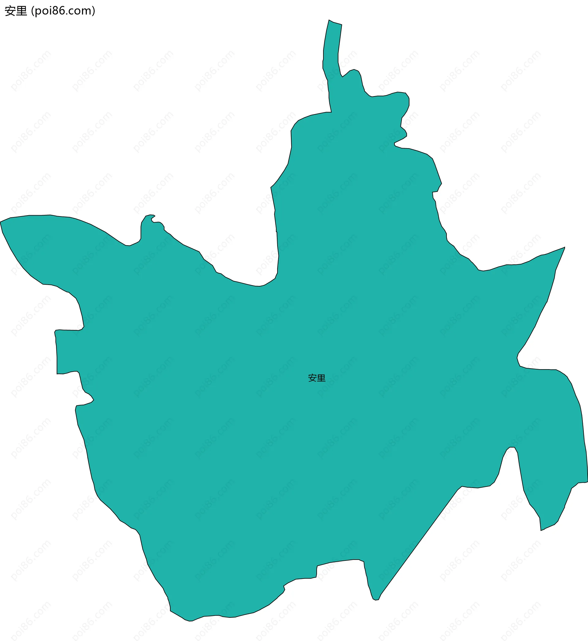 安里边界地图