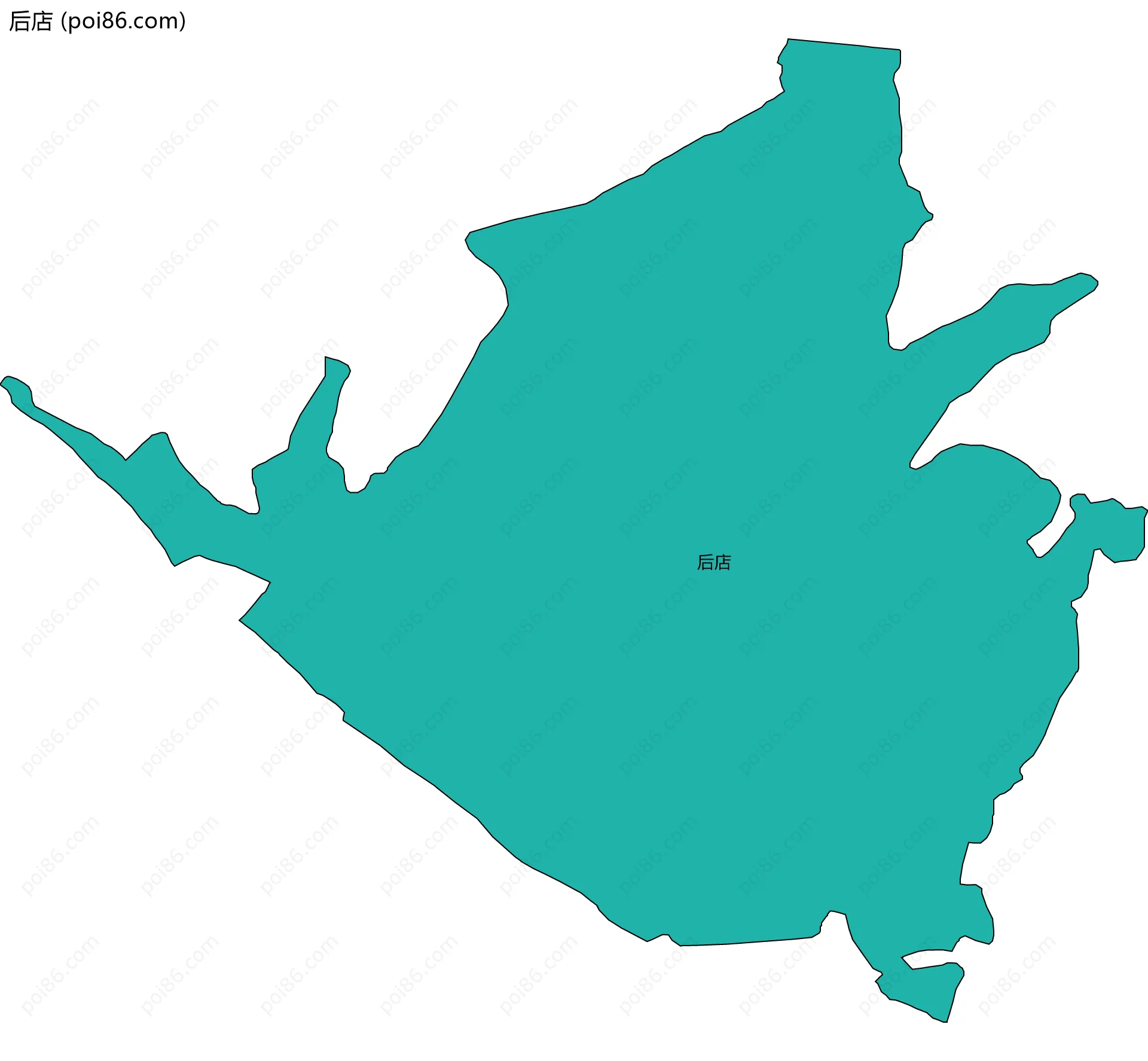 后店边界地图