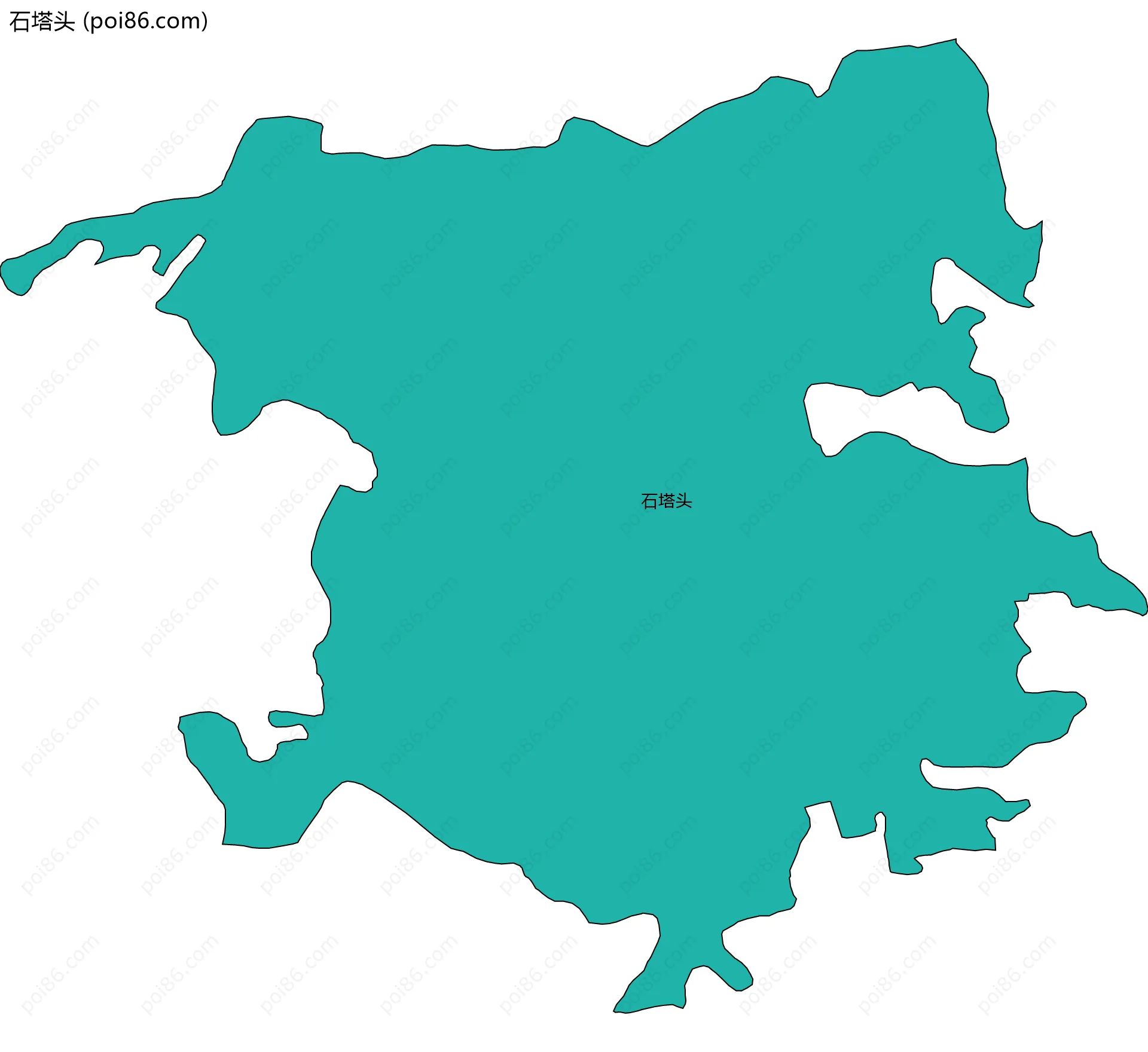 石塔头边界地图