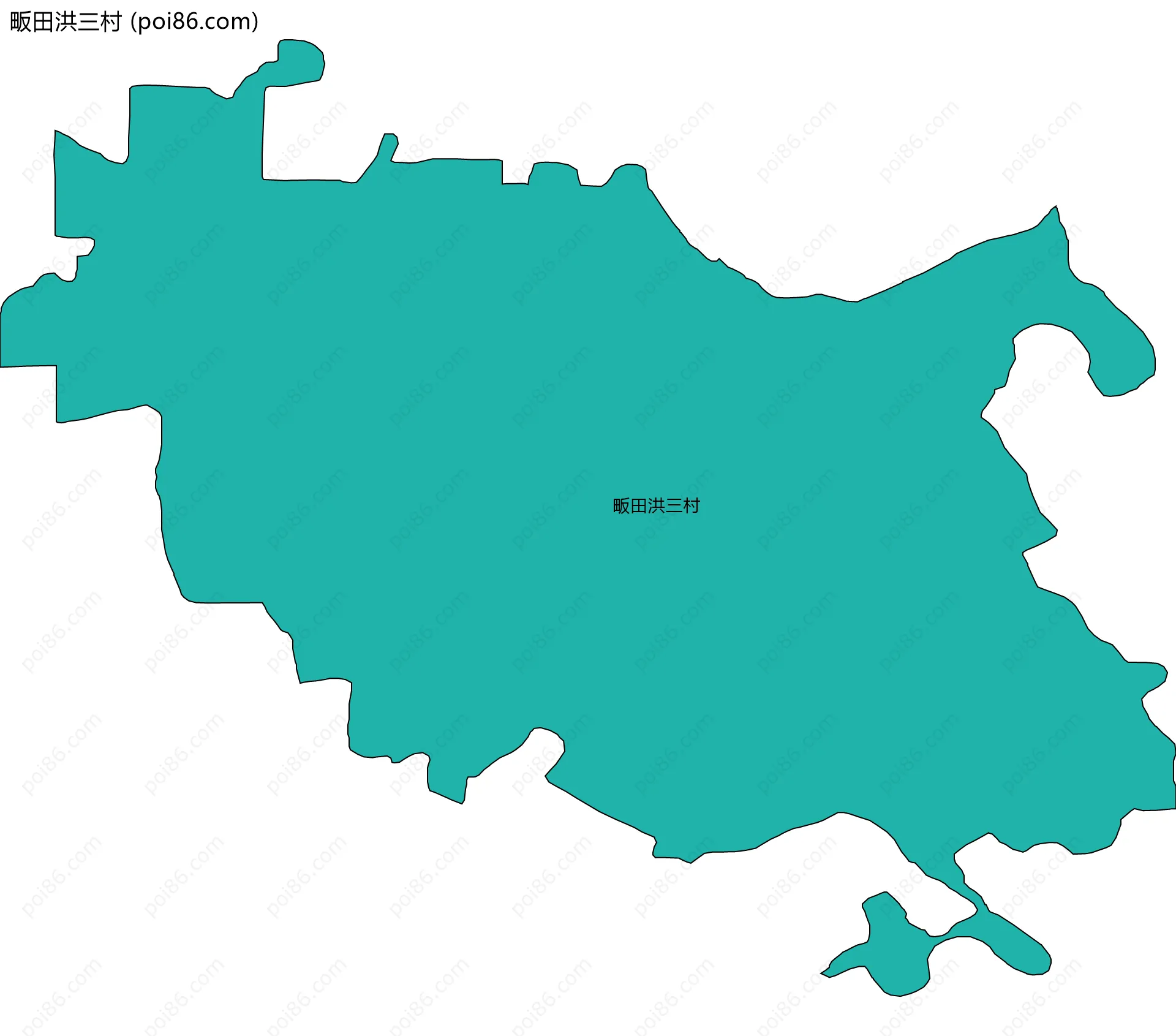 畈田洪三村边界地图