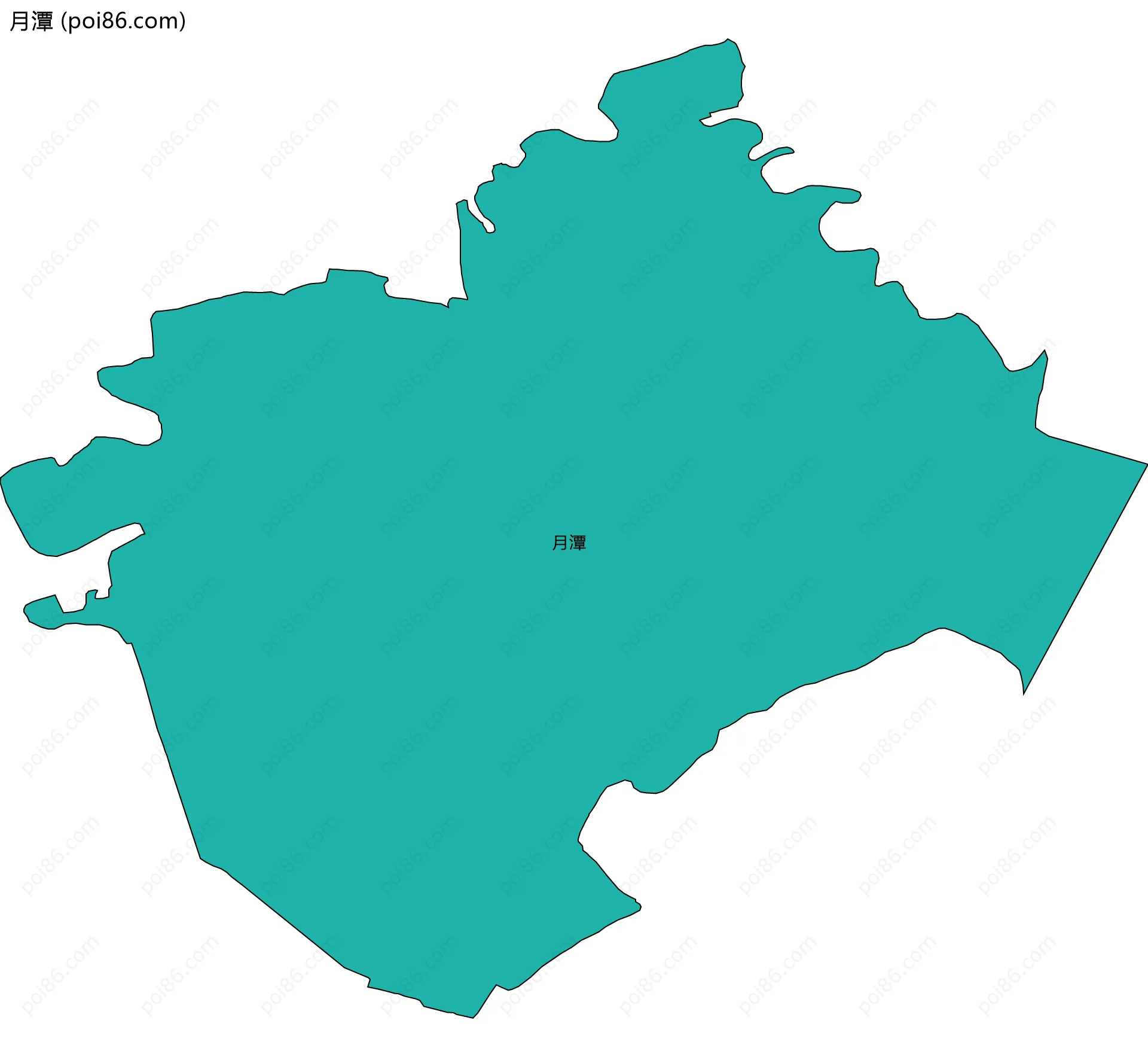 月潭边界地图