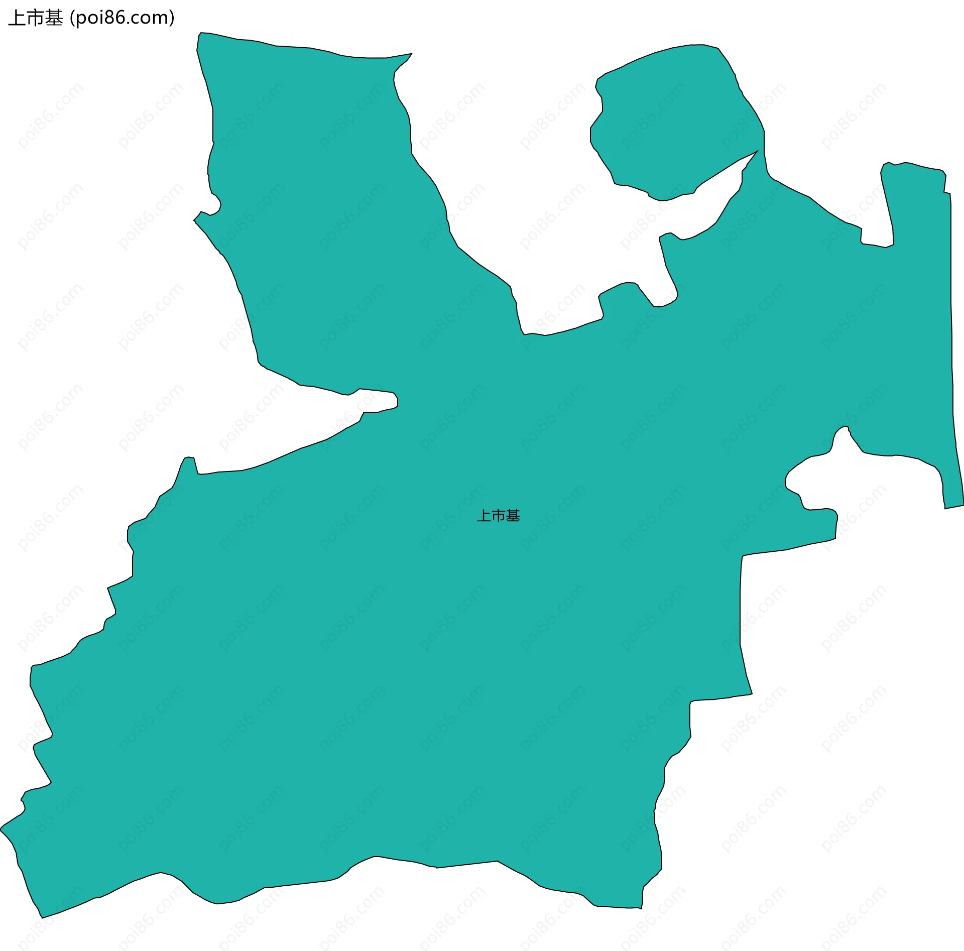 上市基边界地图