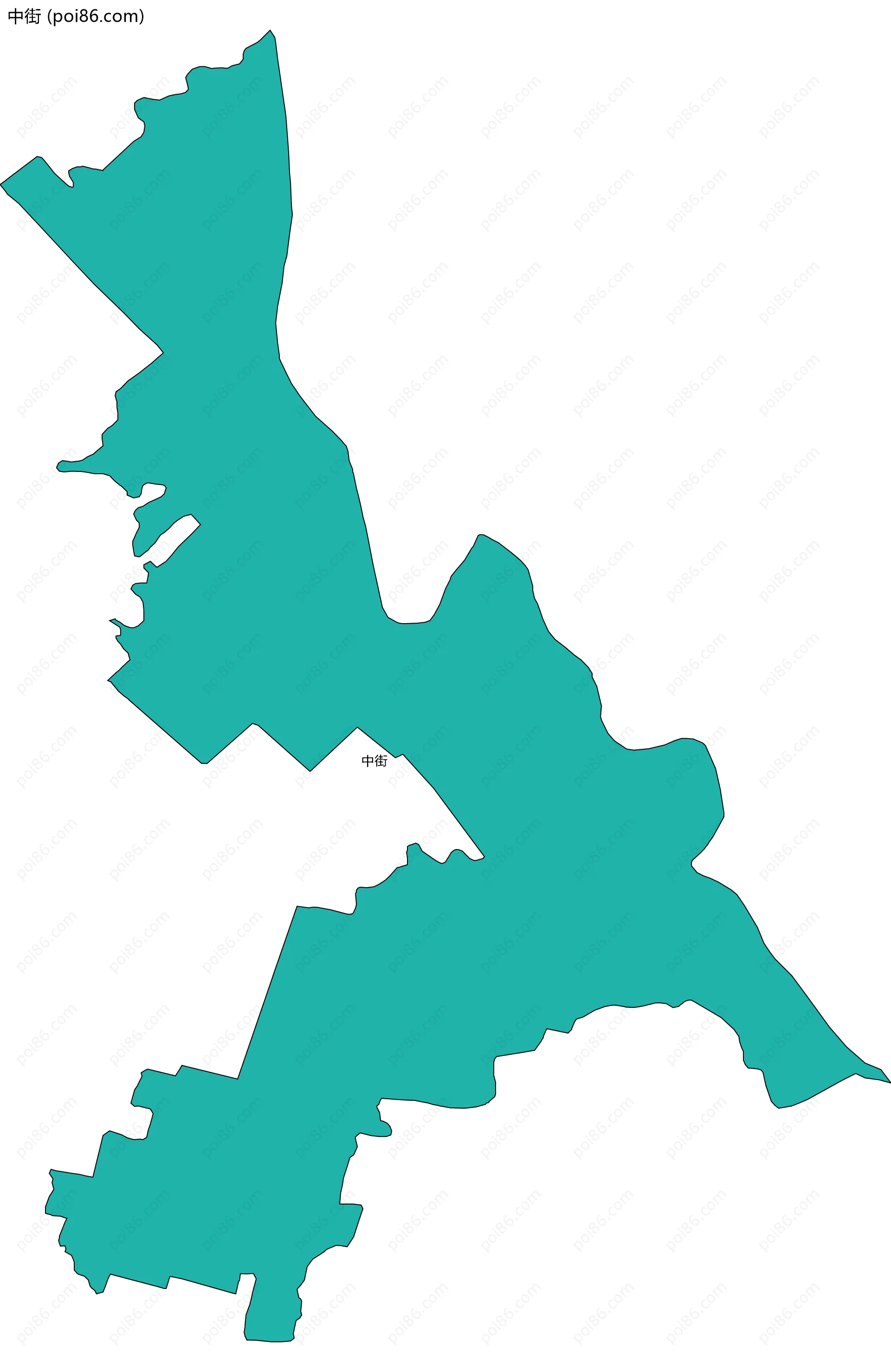 中街边界地图