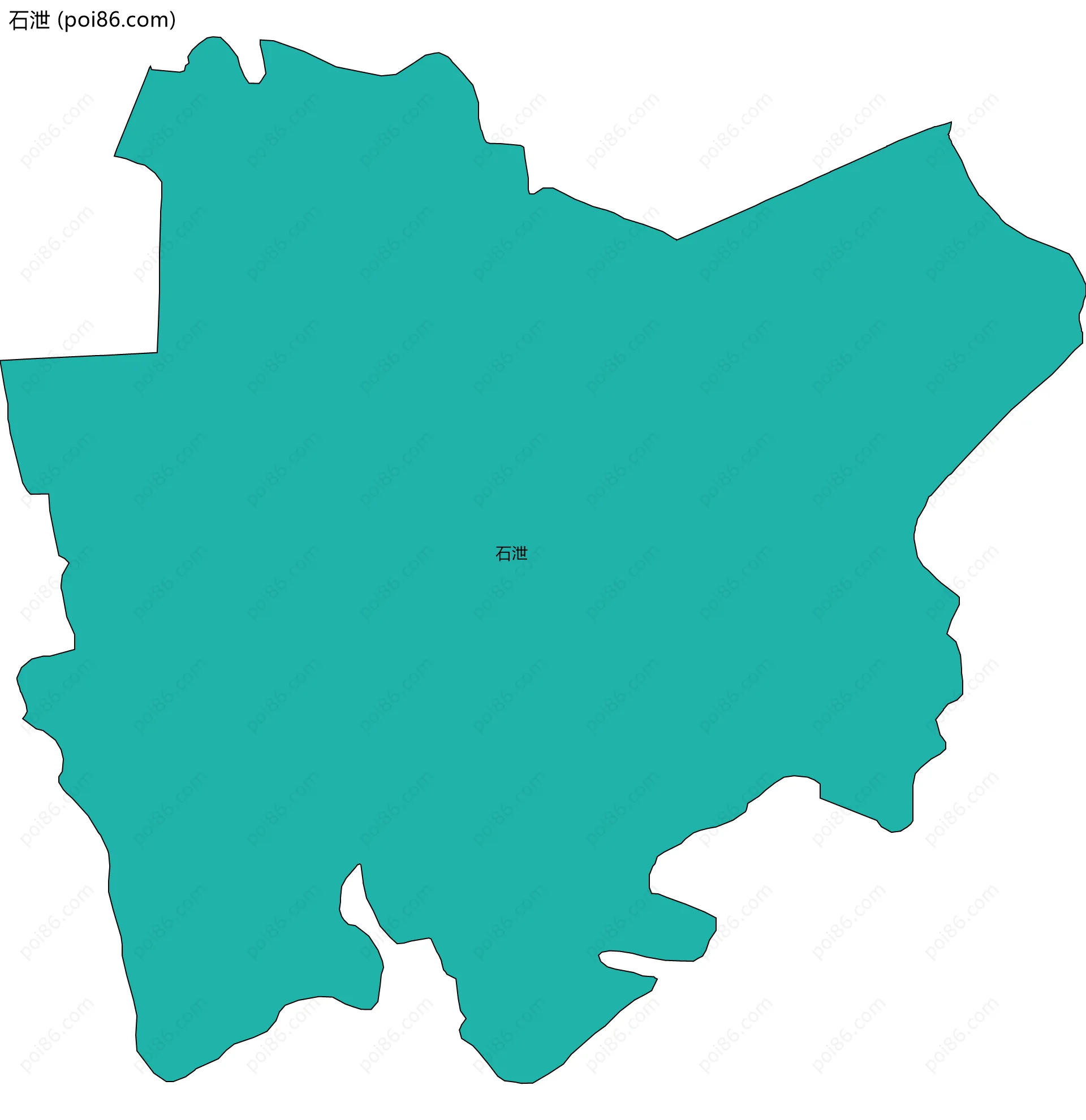 石泄边界地图