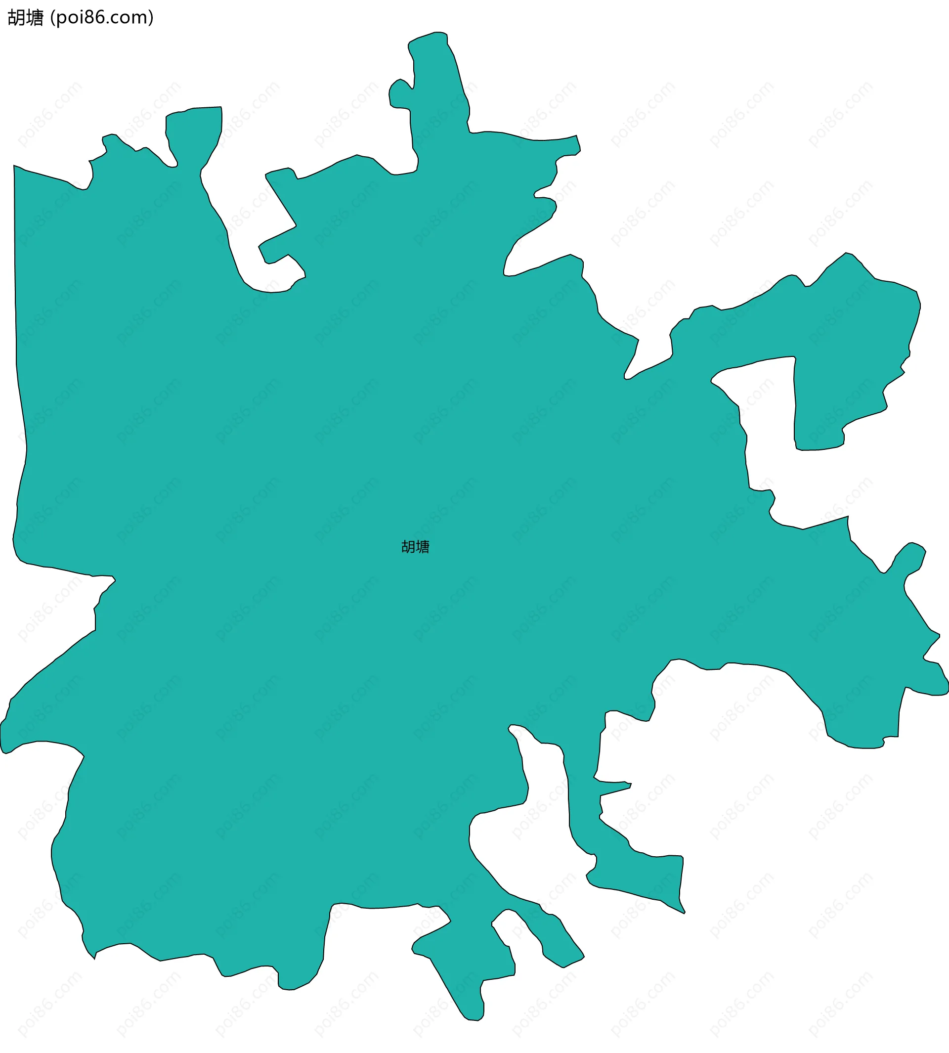 胡塘边界地图