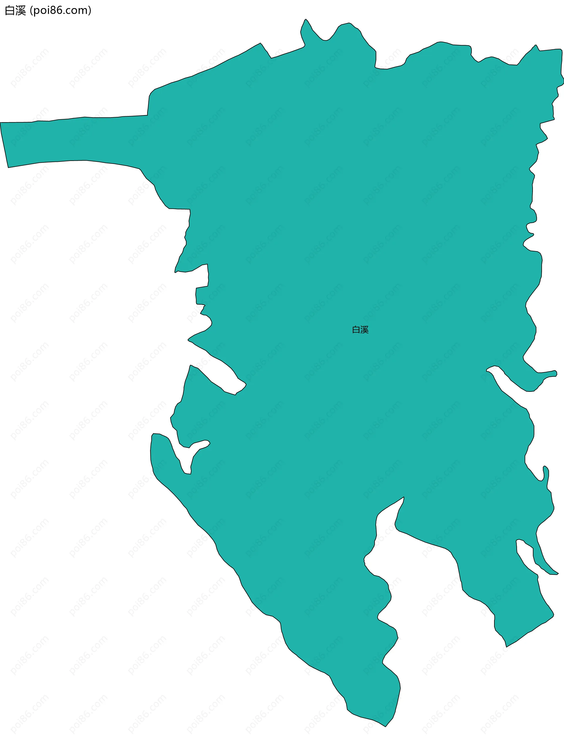 白溪边界地图