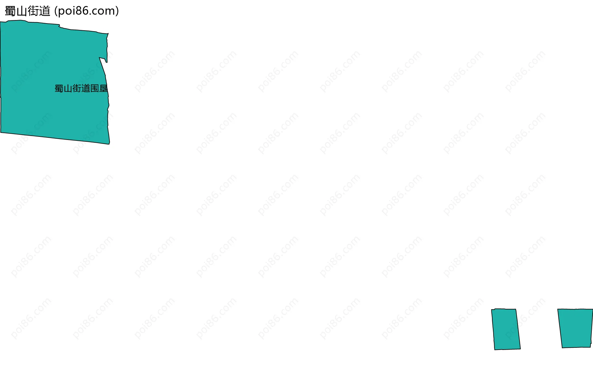 蜀山街道边界地图(五级行政区划)