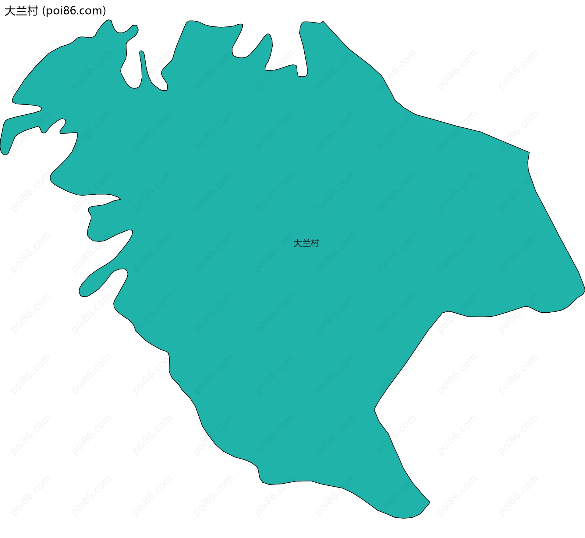 大兰村边界地图