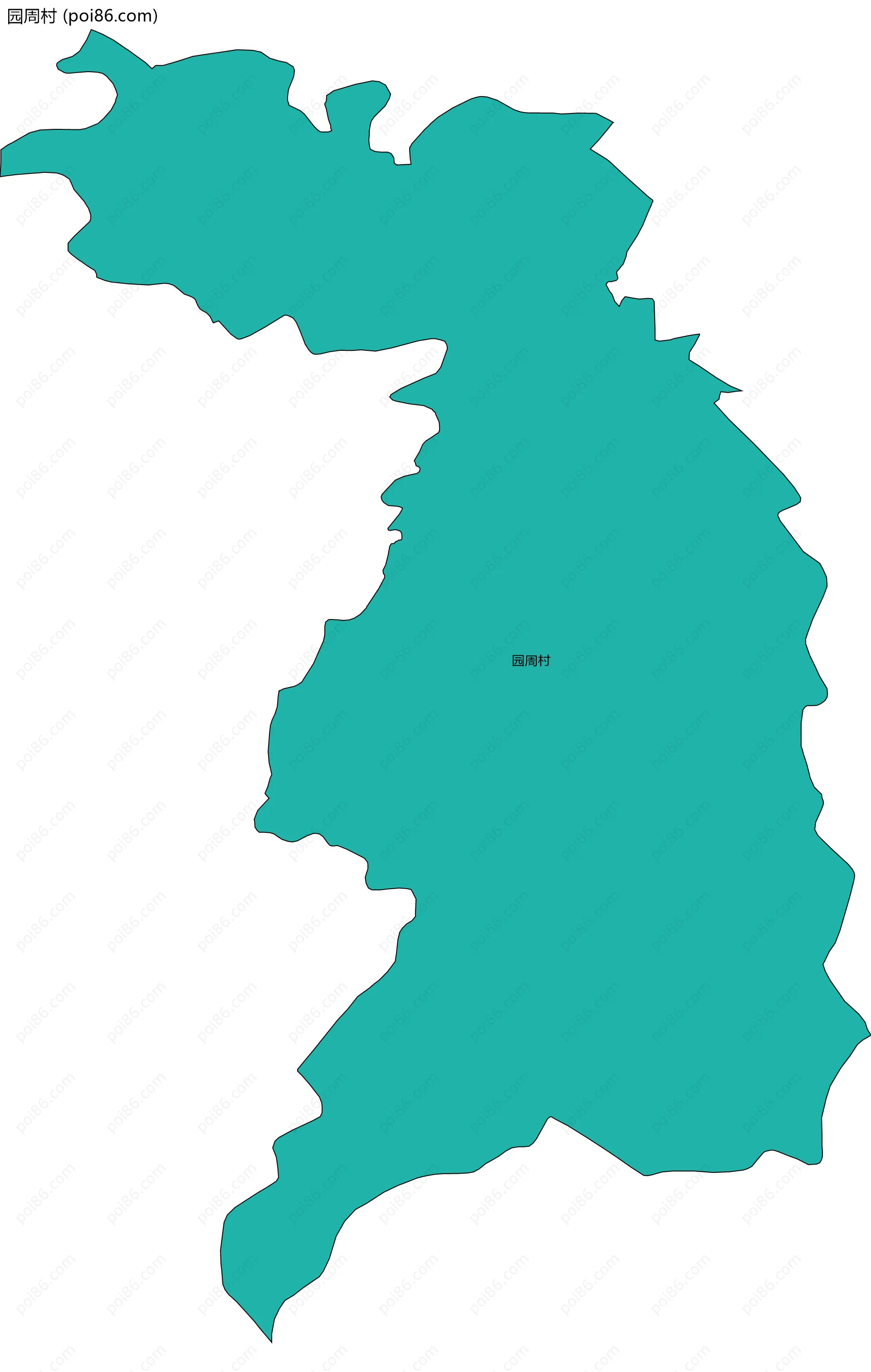 园周村边界地图