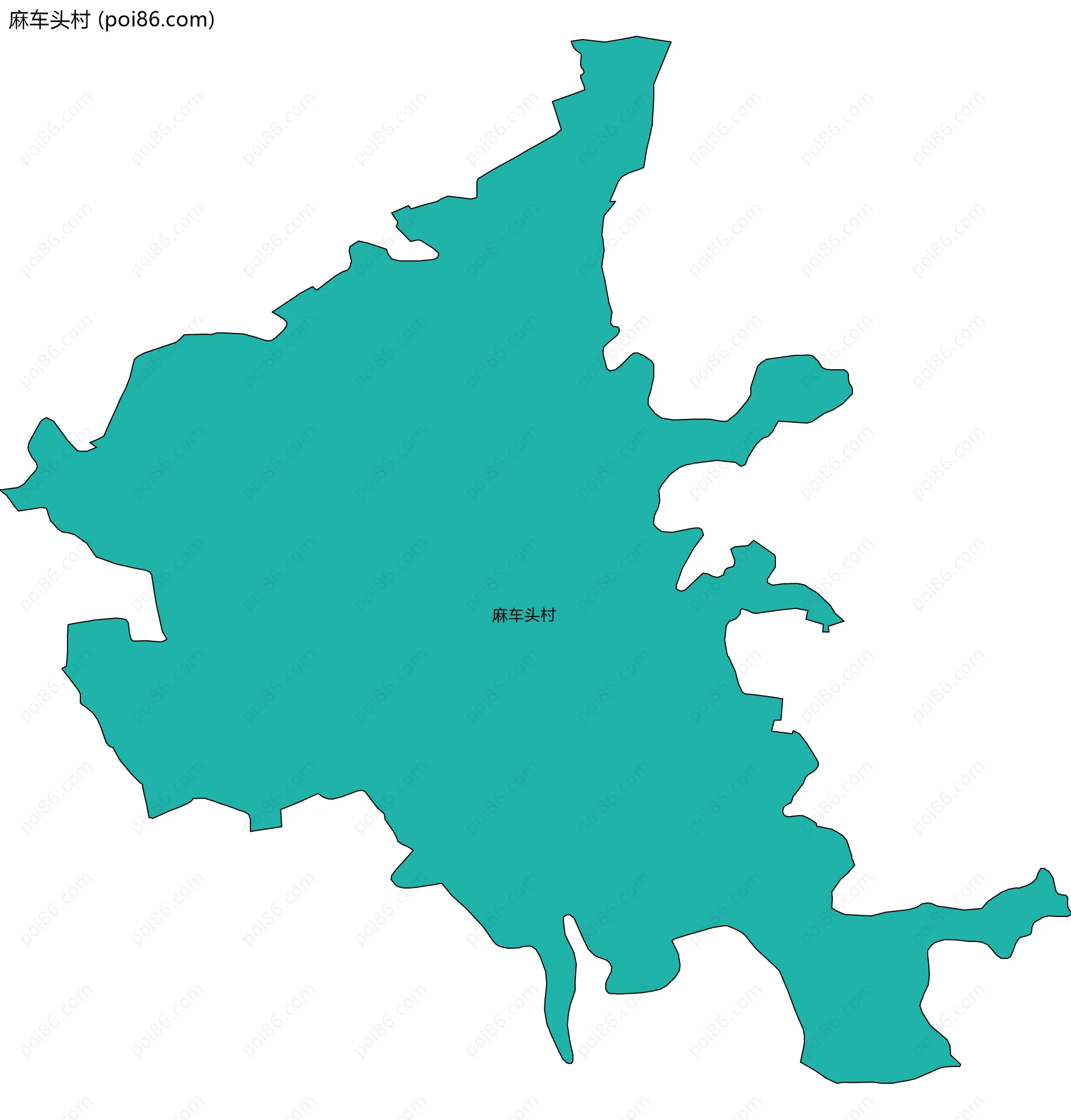 麻车头村边界地图