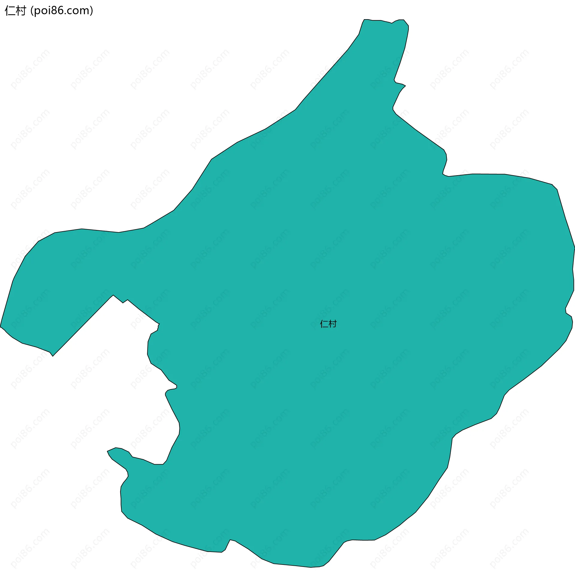 仁村边界地图