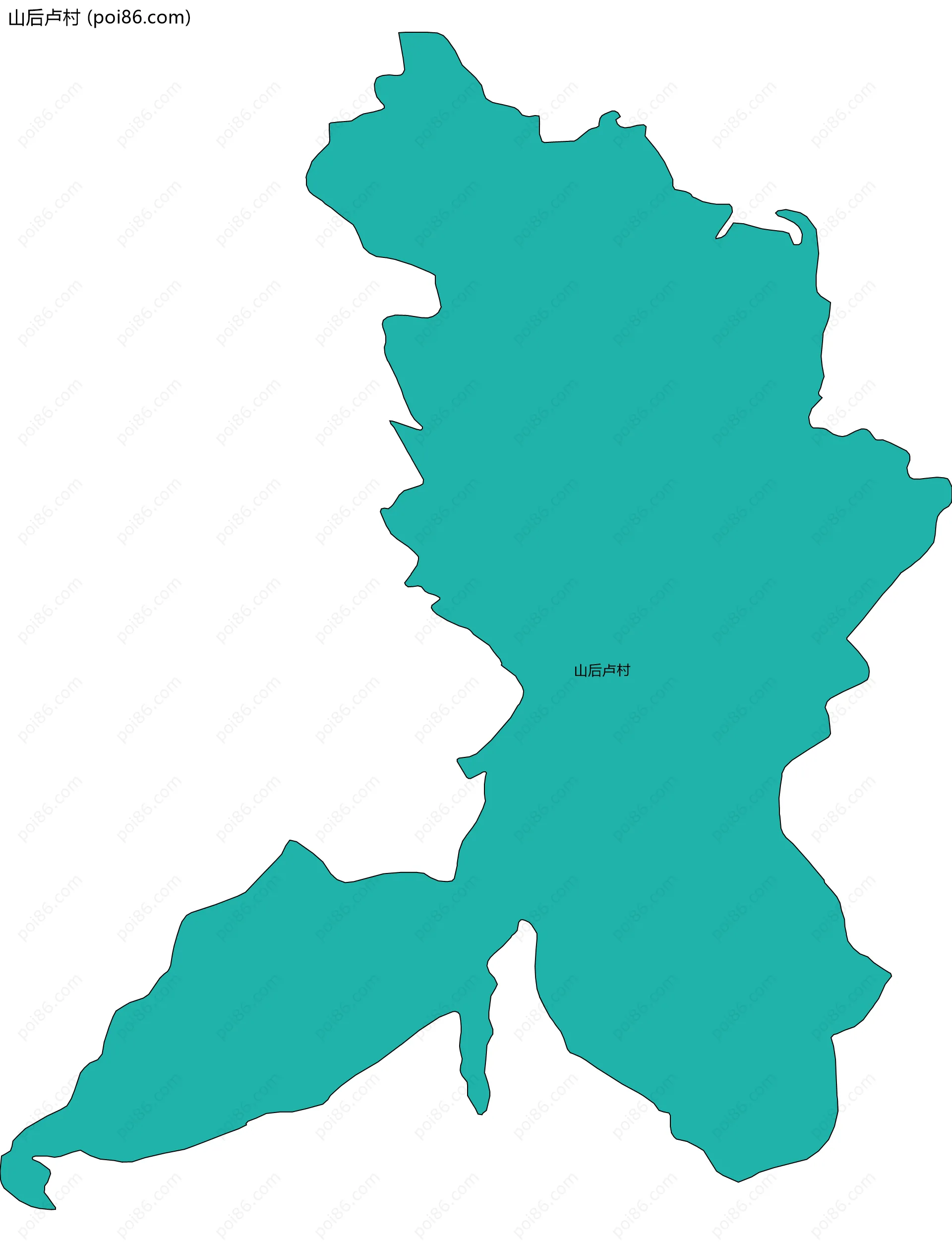 山后卢村边界地图