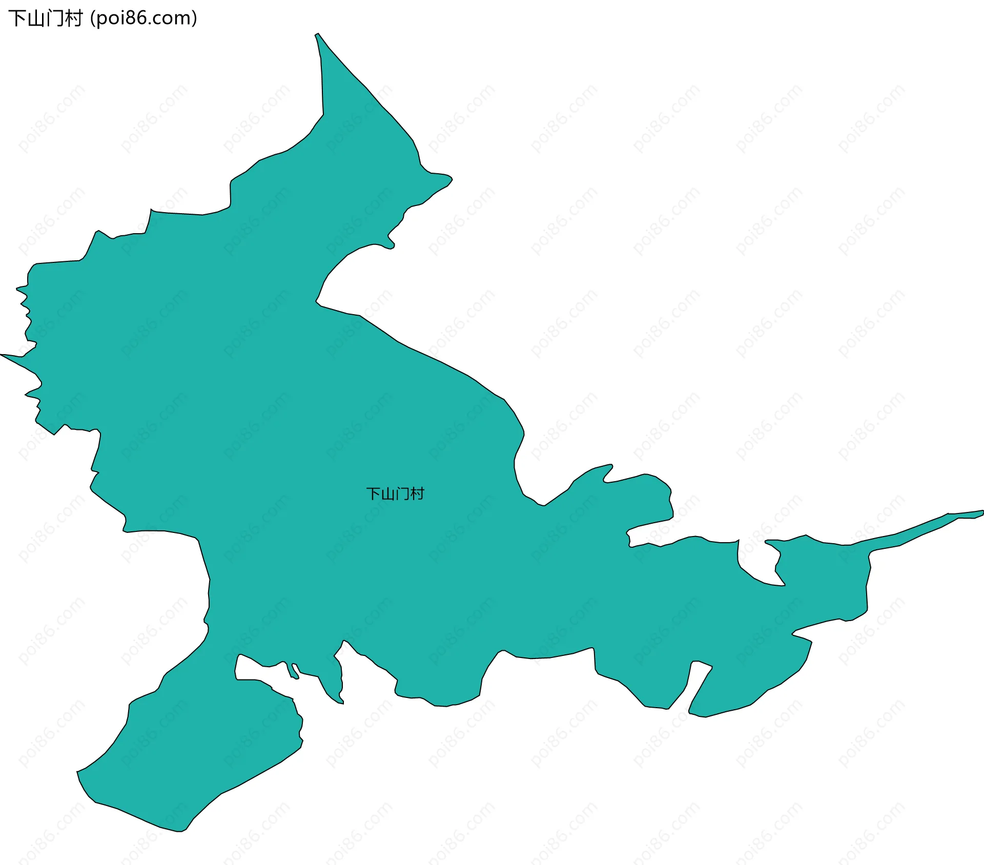 下山门村边界地图