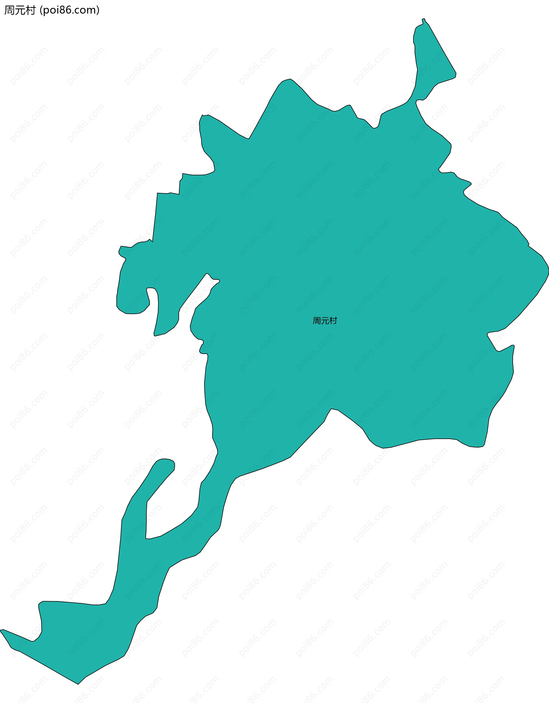 周元村边界地图