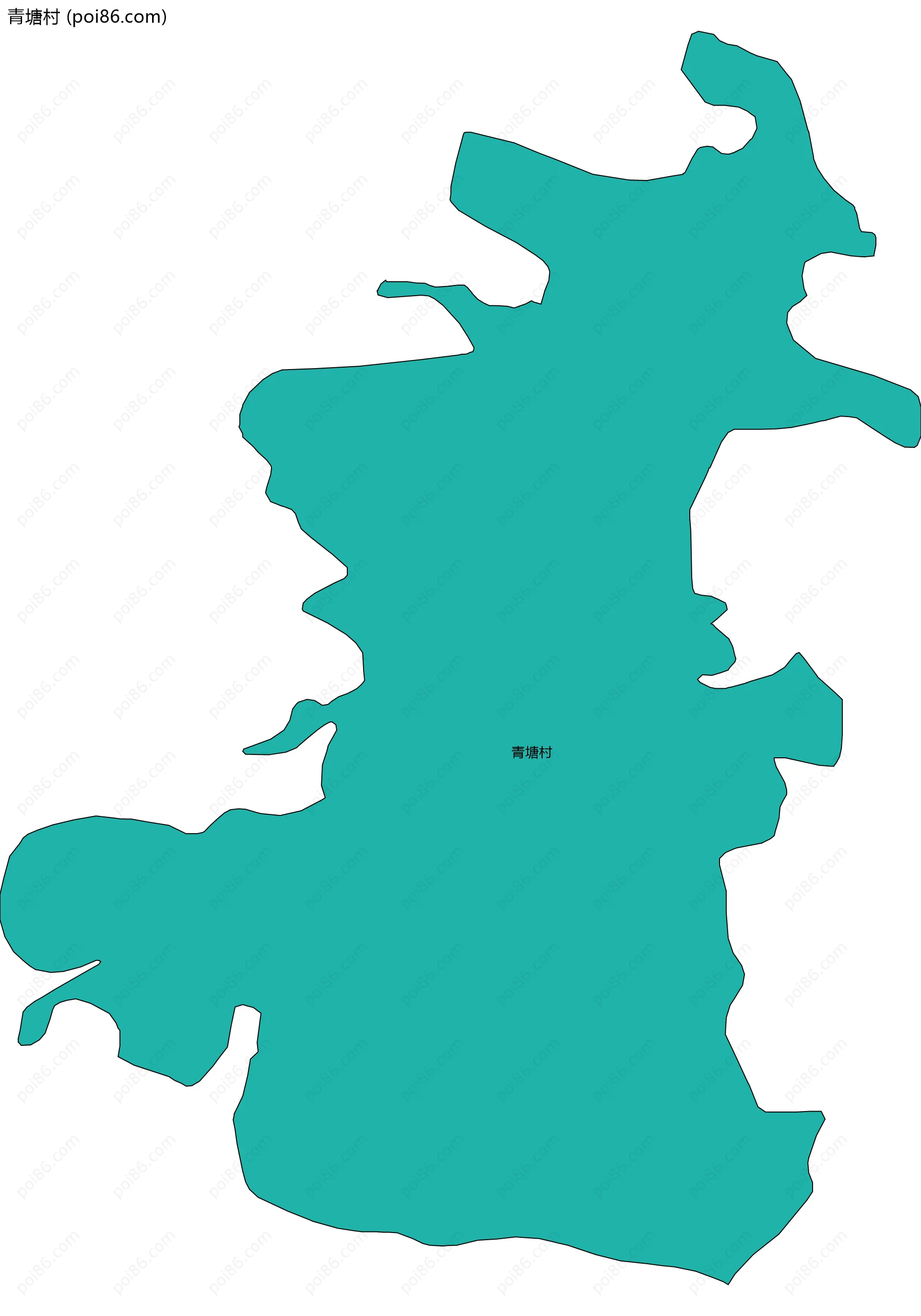 青塘村边界地图