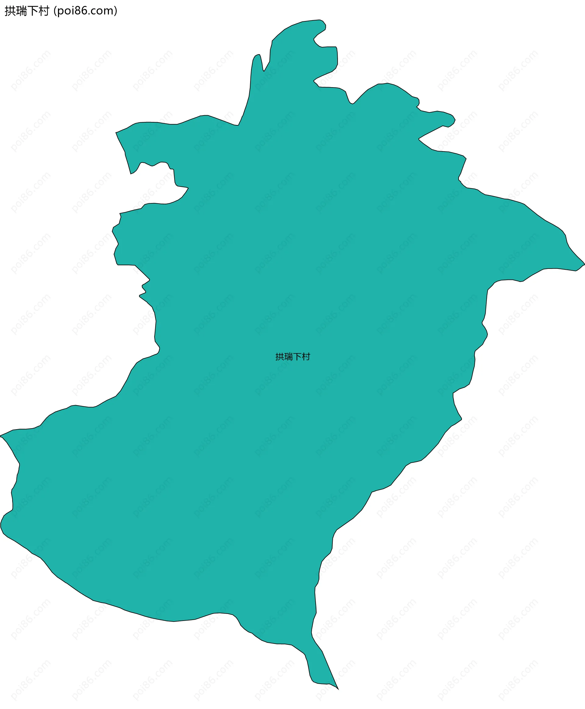 拱瑞下村边界地图